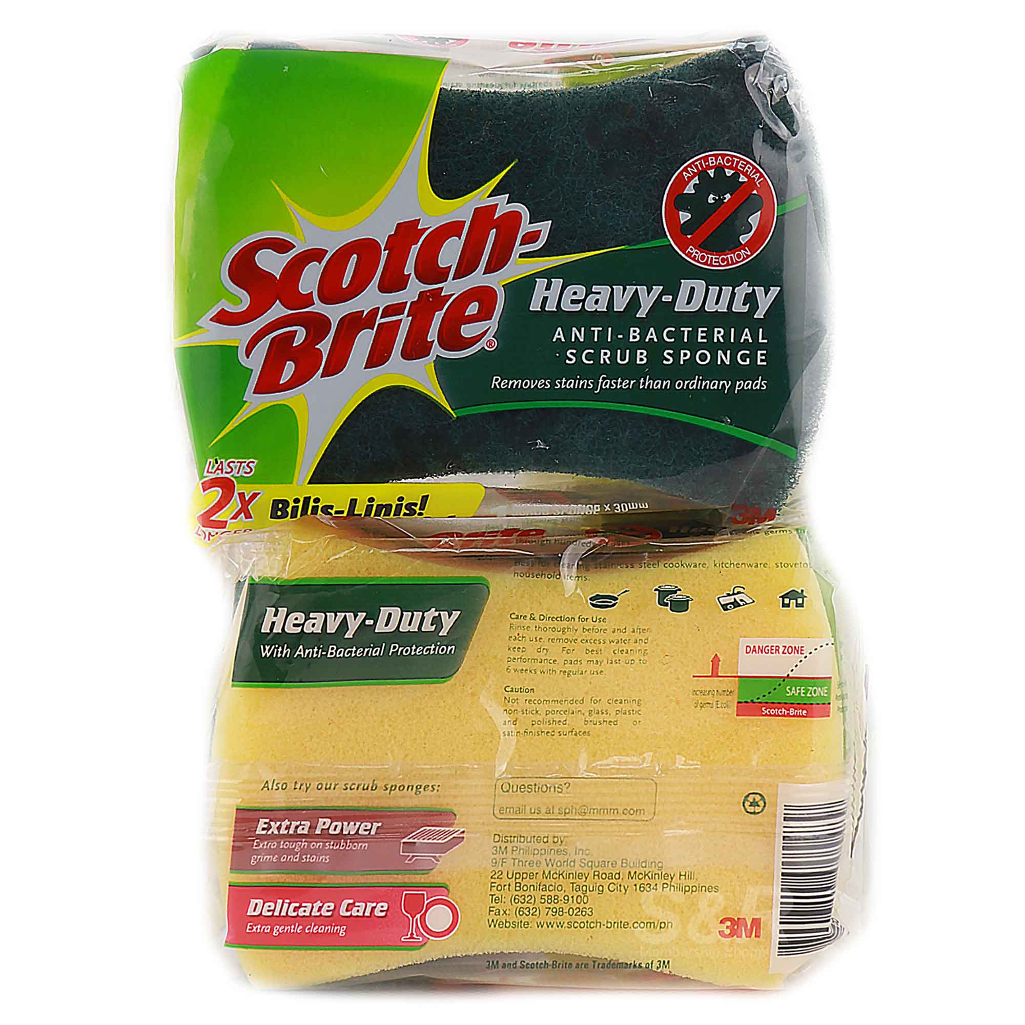 Scotch-Brite Heavy Duty Antibacterial Scrub Sponge
