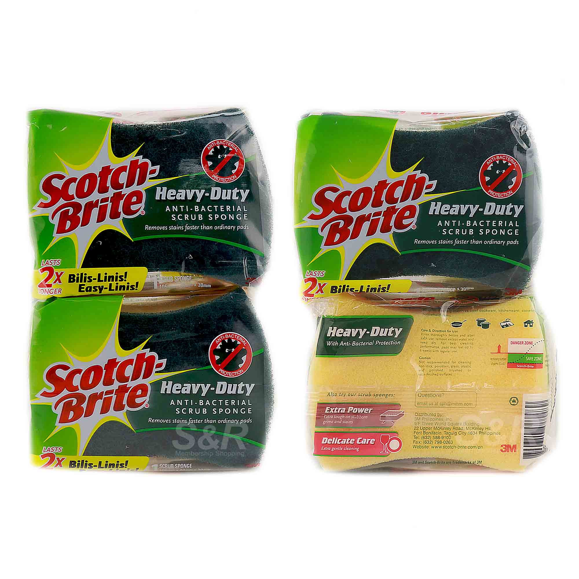 Scotch-Brite Heavy Duty Antibacterial Scrub Sponge