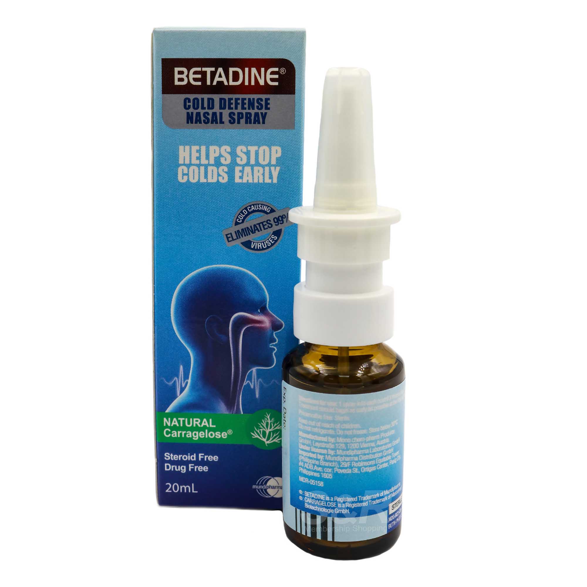 Betadine Cold Defense Nasal Spray 20mL