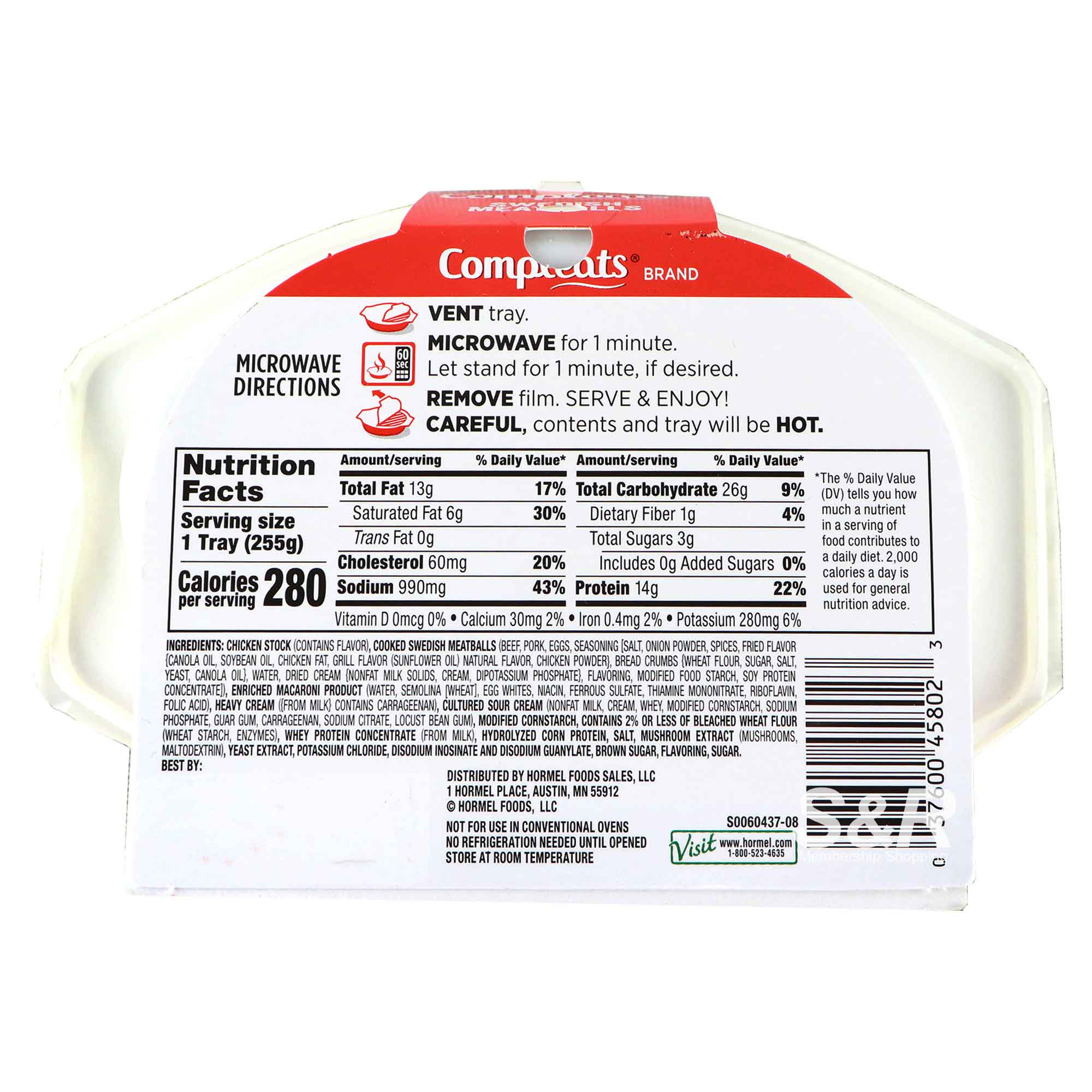 Compleats Instant Meatball Meal