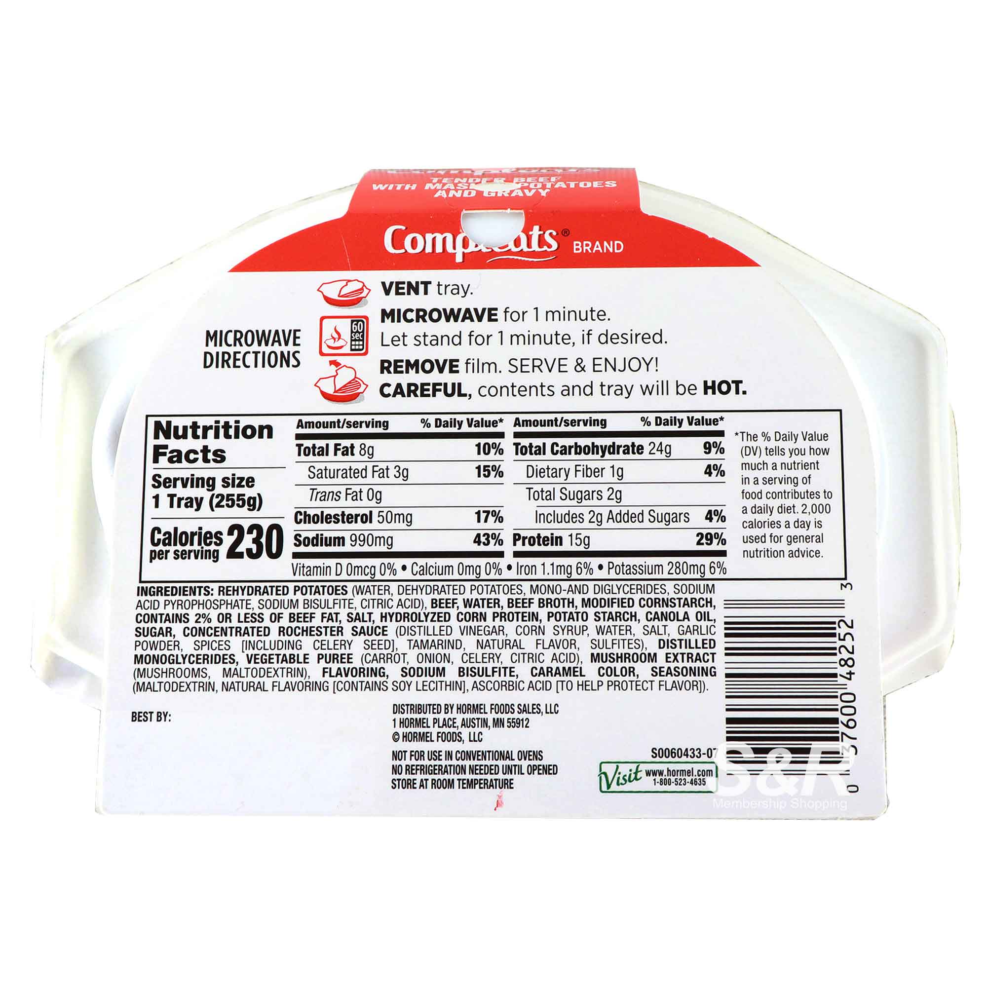 Compleats Instant Tender Beef