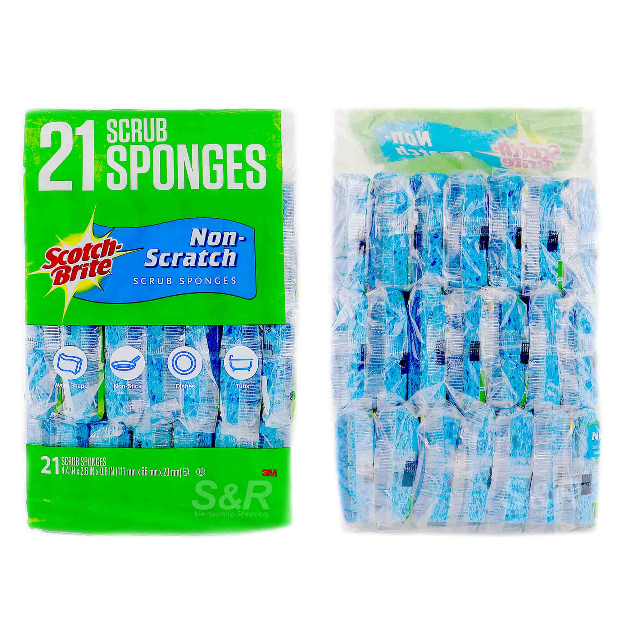 Non-Scratch Scrub Sponges