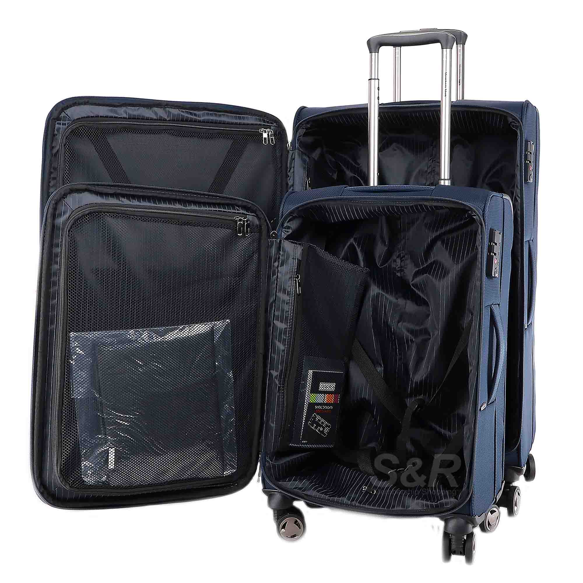 Member's Mark Superlight Softside Spinner Blue Luggage 2pcs