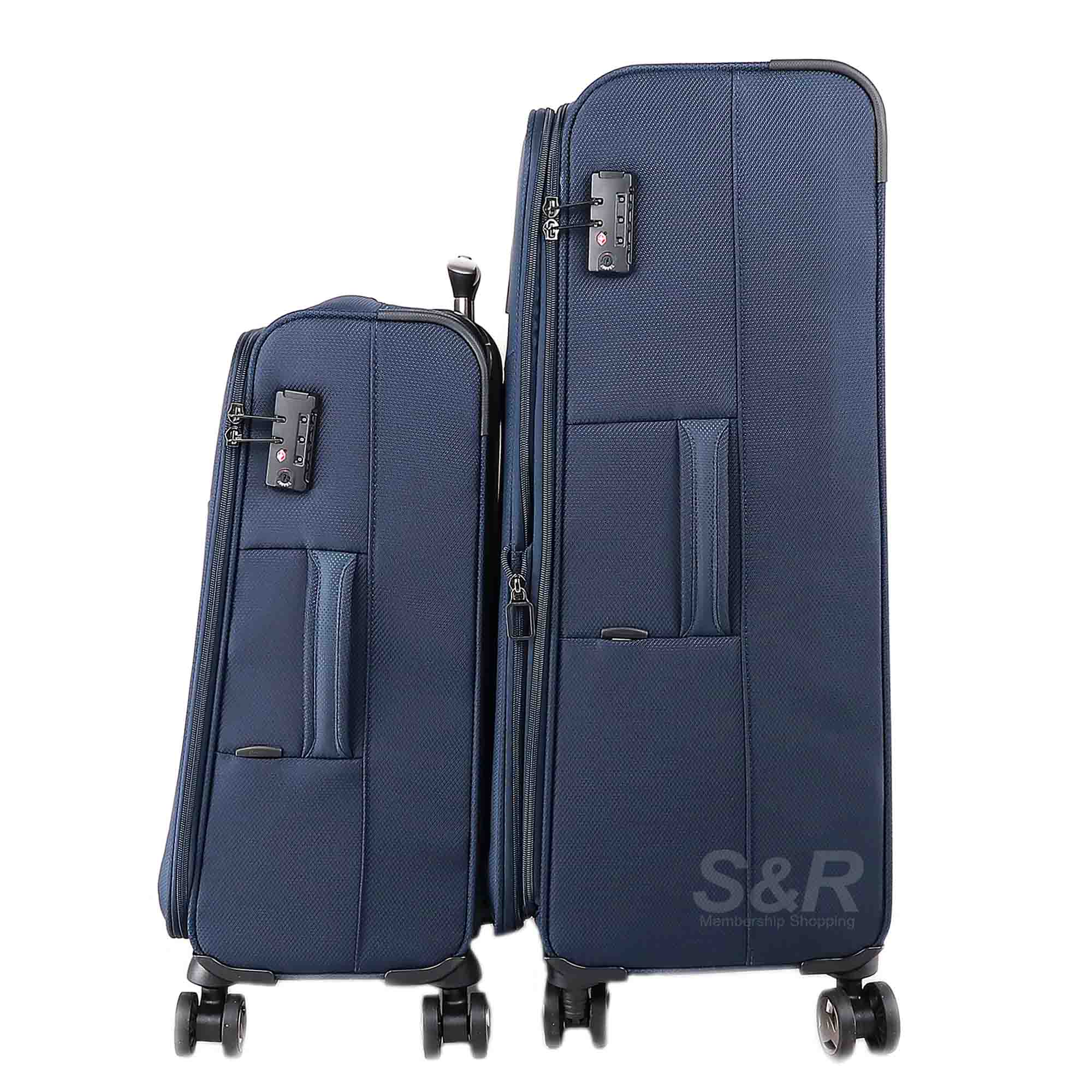 Member's Mark Superlight Softside Spinner Blue Luggage 2pcs