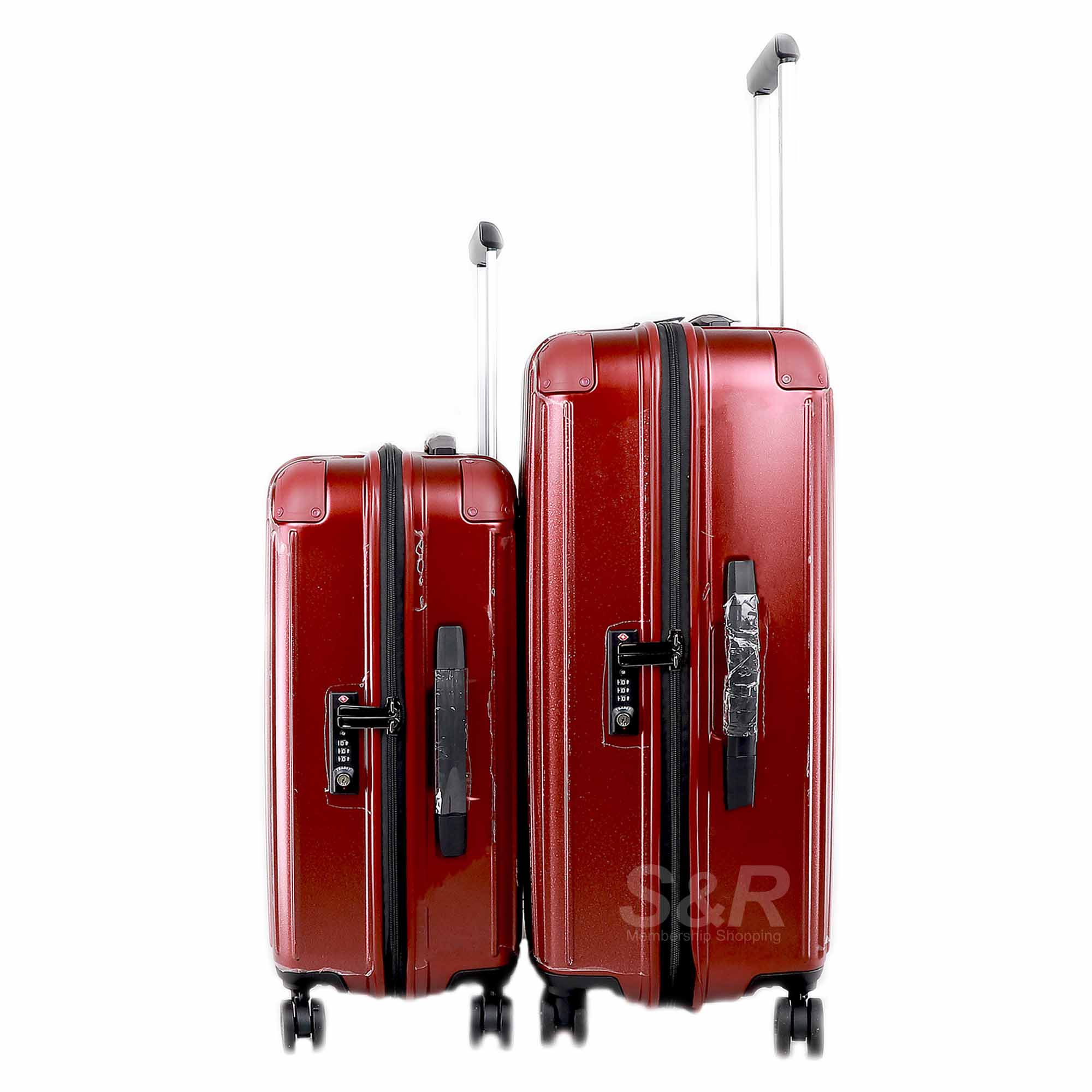 Member's Mark Premium Hard Case Spinner Red Luggage 2pcs