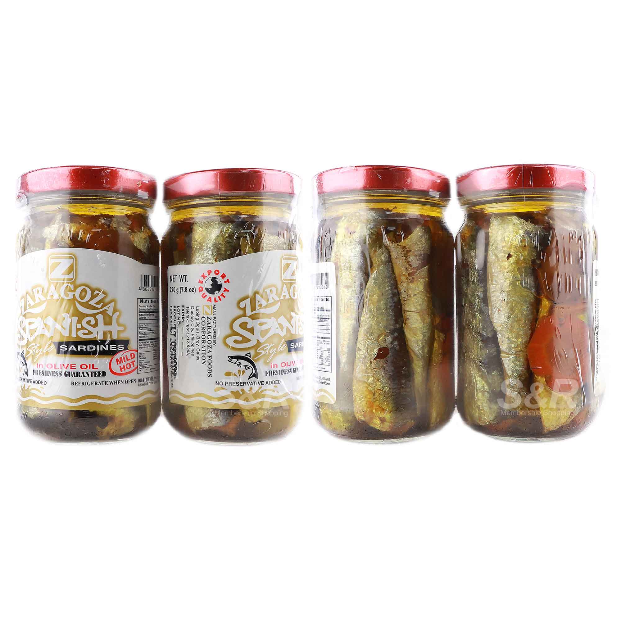 Zaragoza Spanish Style Sardines in Olive Oil 2 jars