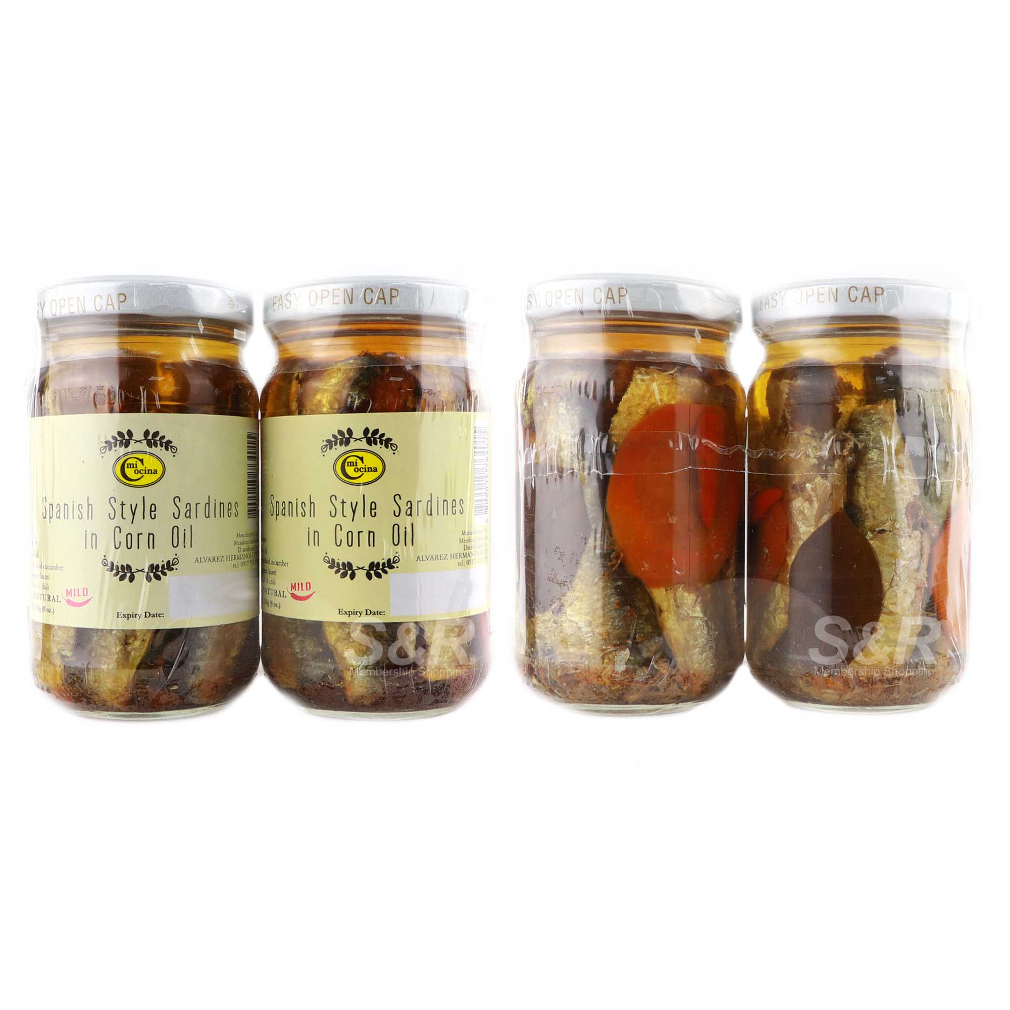 Mi Cocina Spanish Style Sardines in Corn Oil Mild Spicy 2 jars