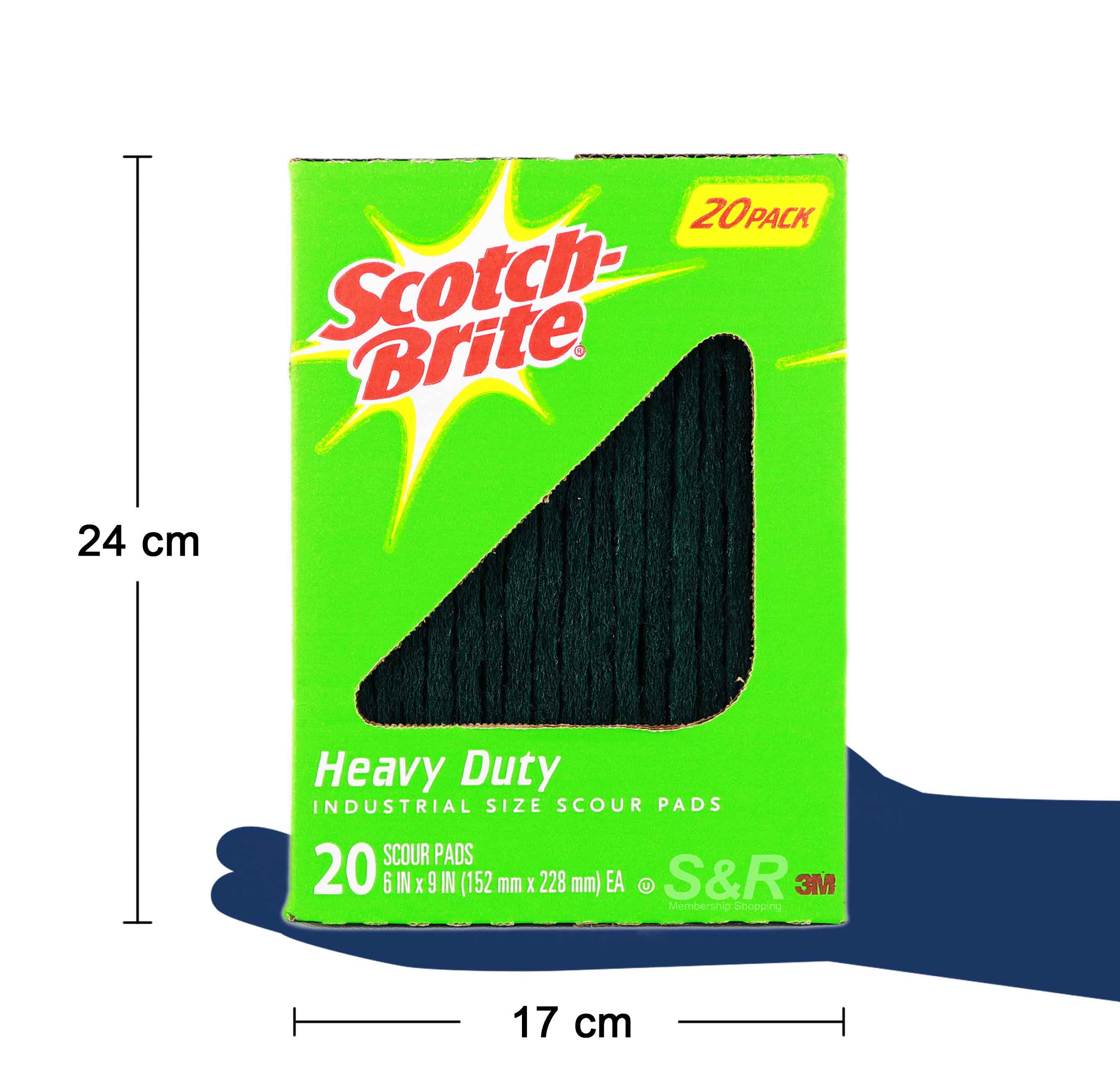 ScotchBrite Heavy Duty Industrial Size Scour Pads 20pcs