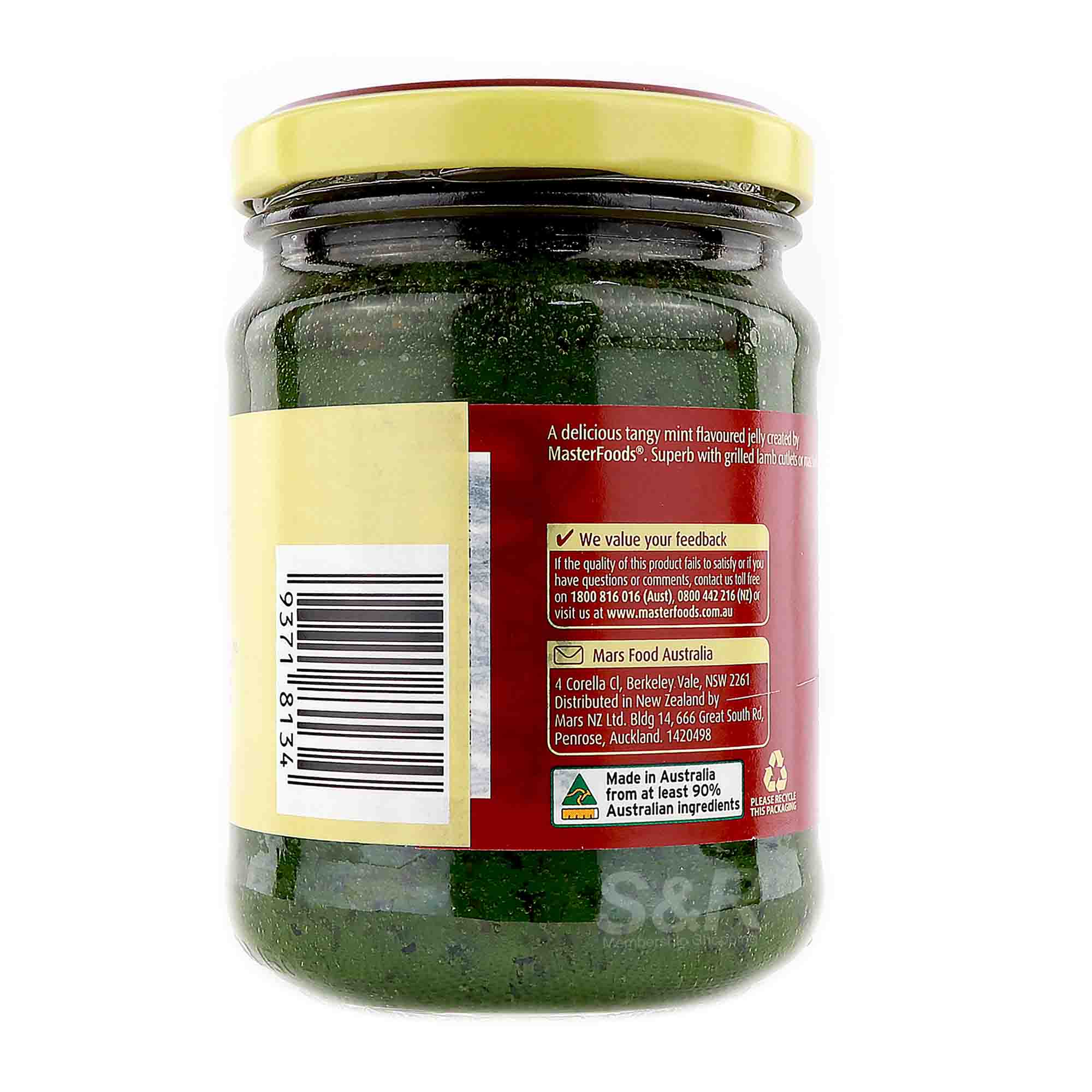Masterfoods Mint Jelly Sauce 290g