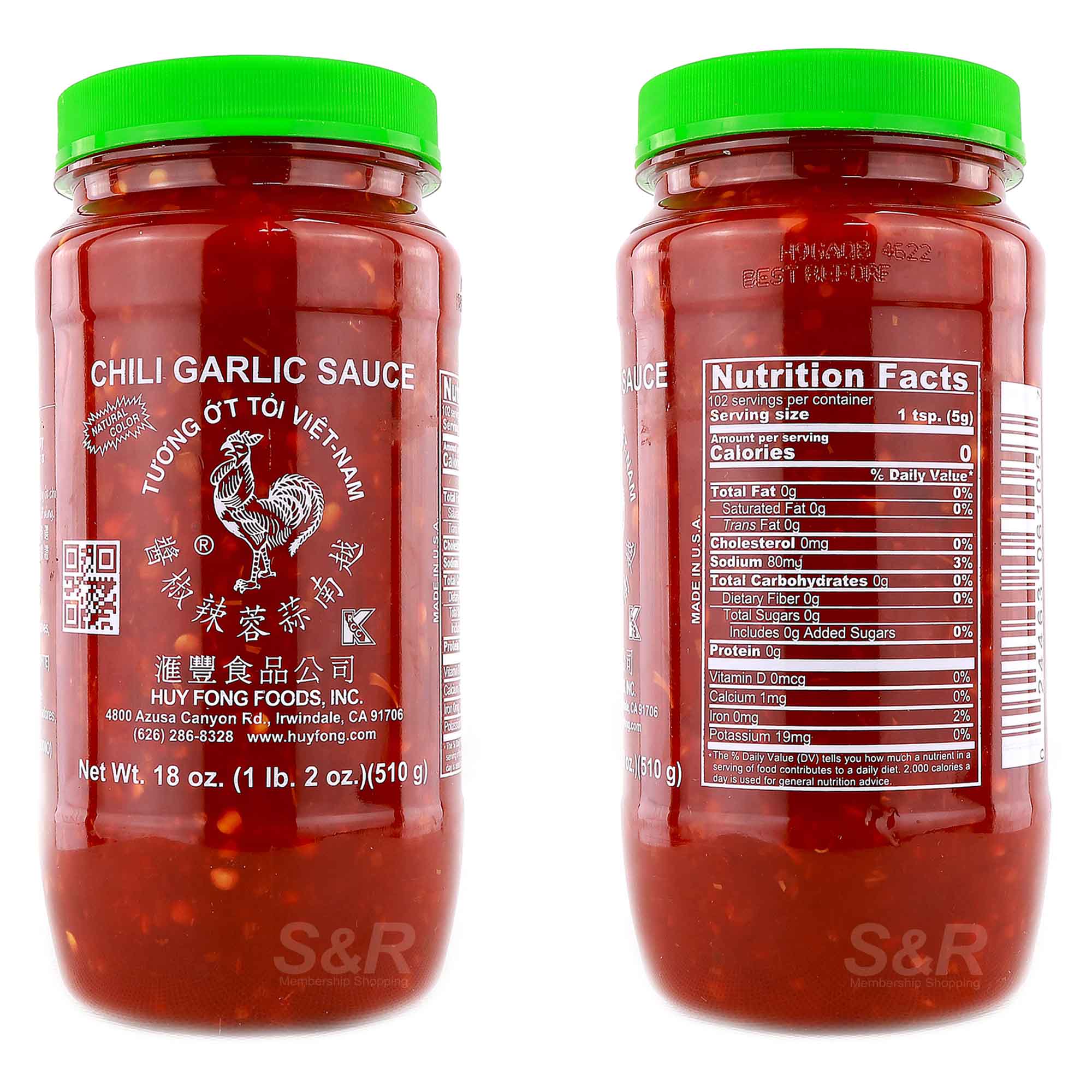 Tuong Ot Chili Garlic Sauce 510g