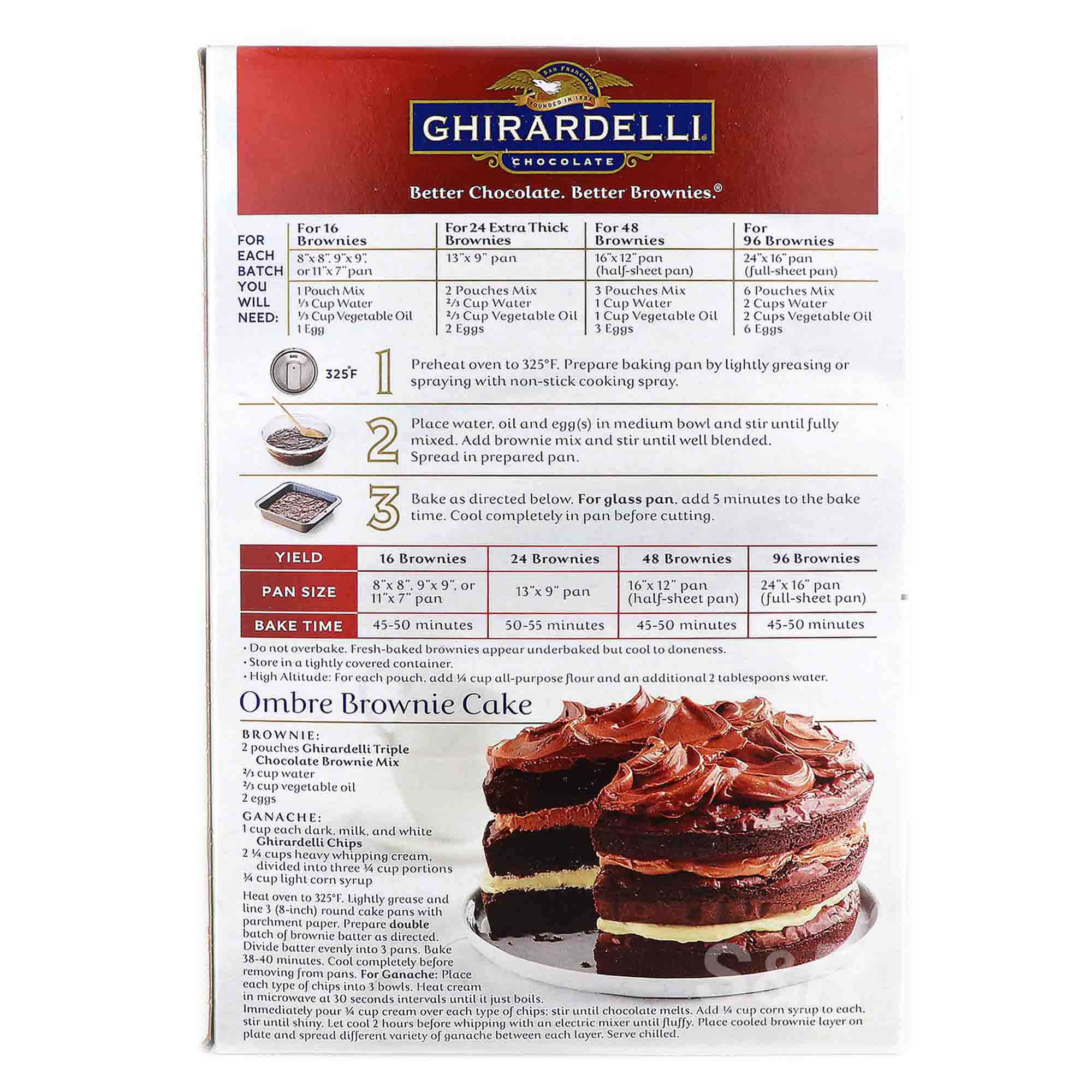 Ghirardelli Triple Chocolate Premium Brownie Mix