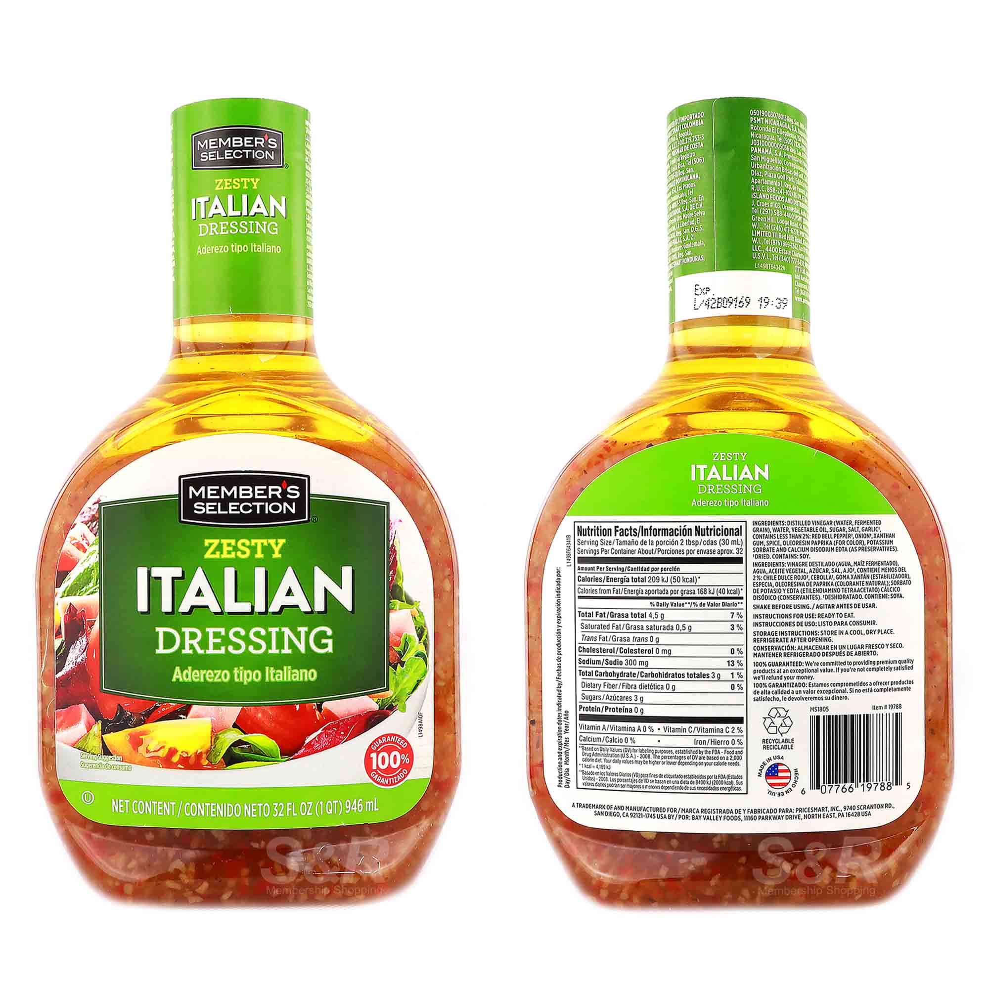 Member's Selection Zesty Italian Dressing