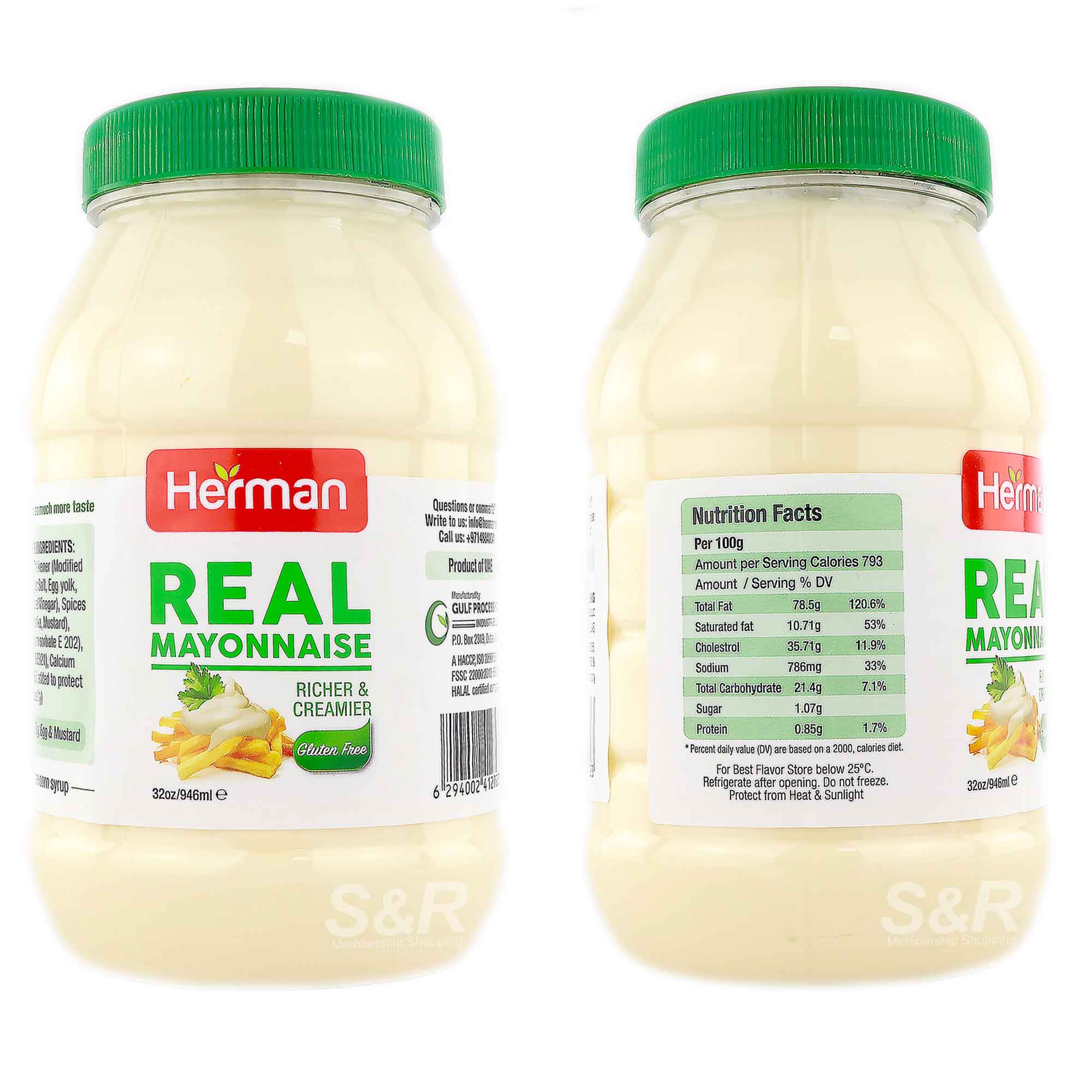 Herman Real Mayonnaise 946mL