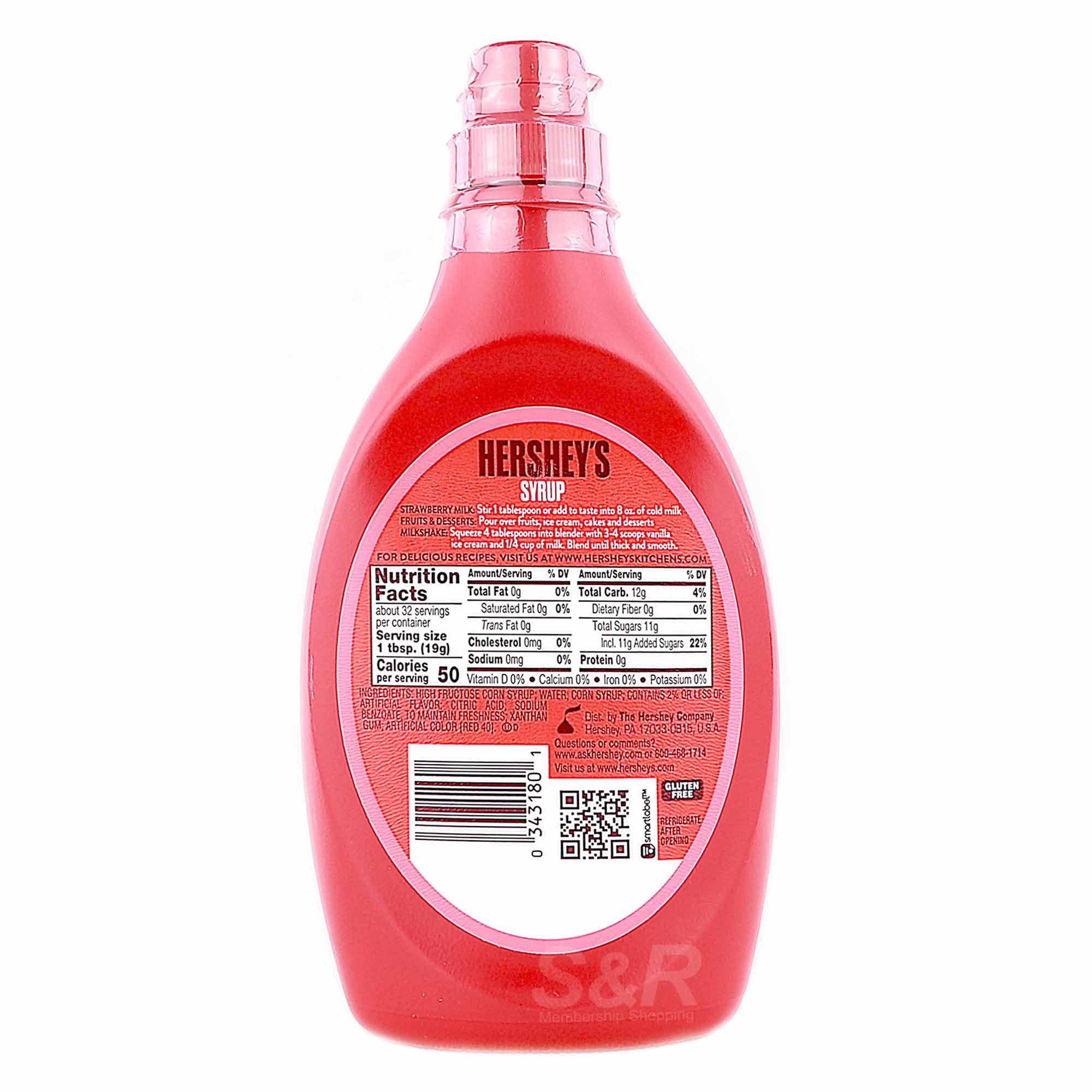 Hershey's Syrup Delicious Strawberry Flavor 623g