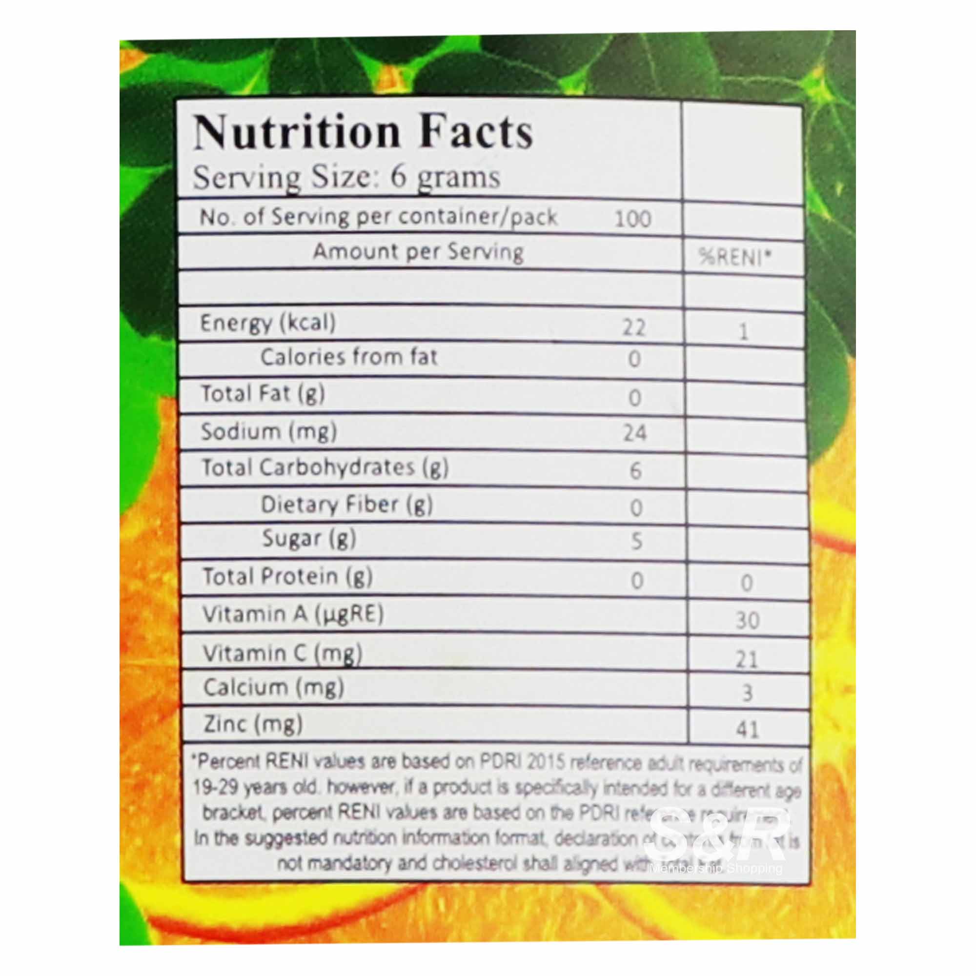 S R Malunggay Orange Juice Drink Mix 600g