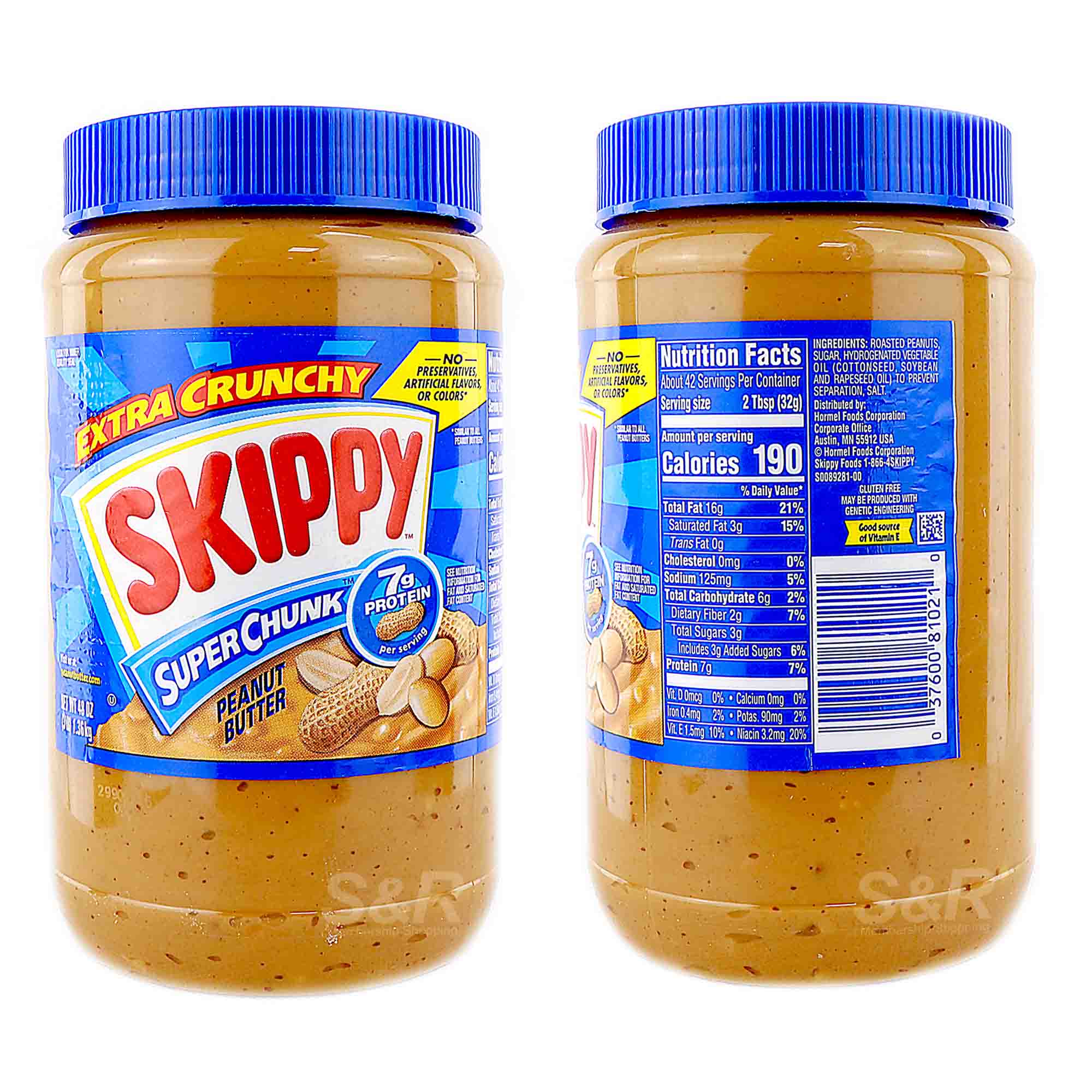 Extra Crunchy Skippy Super Chunk Peanut Butter 1.36kg