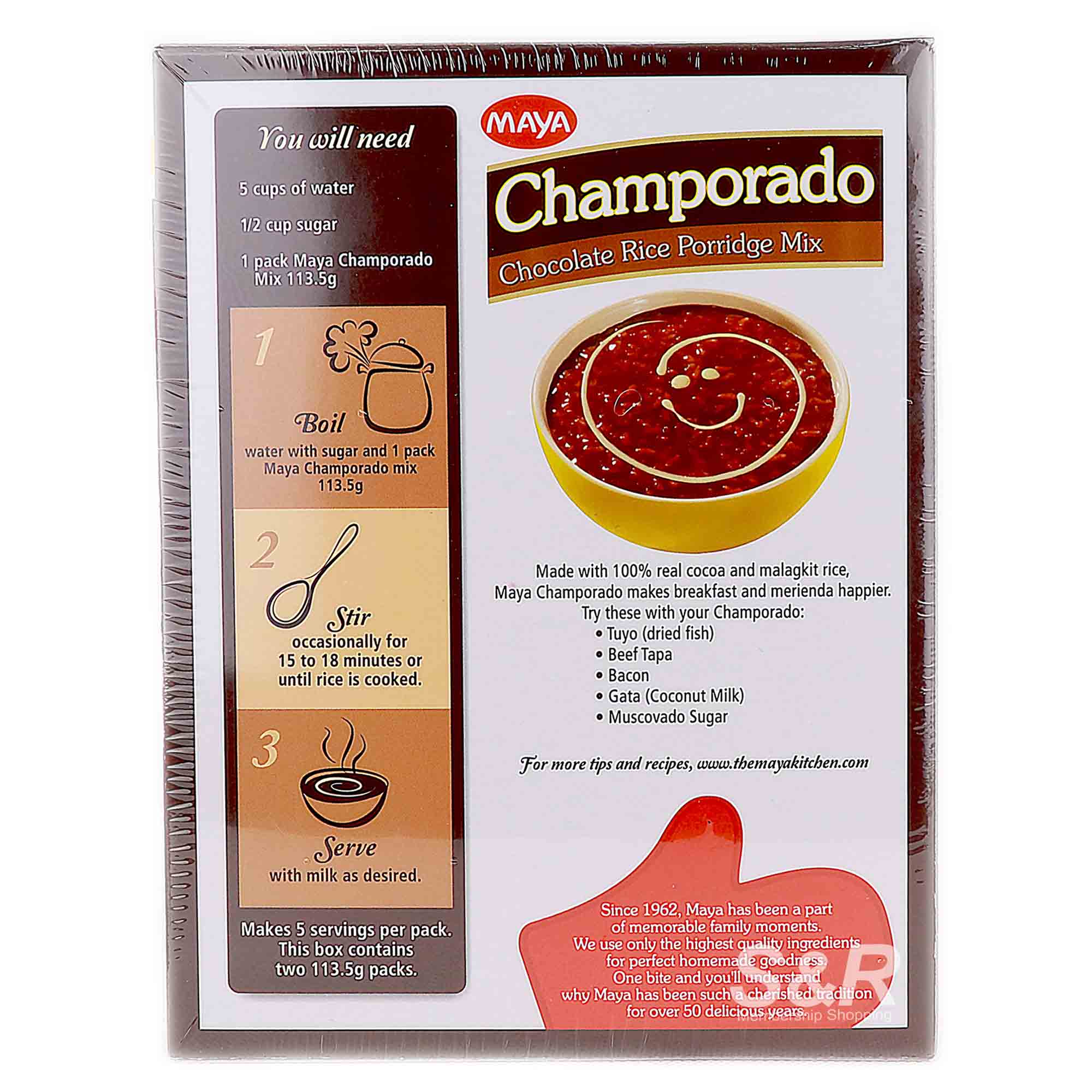 Maya Champorado Chocolate Rice Porridge