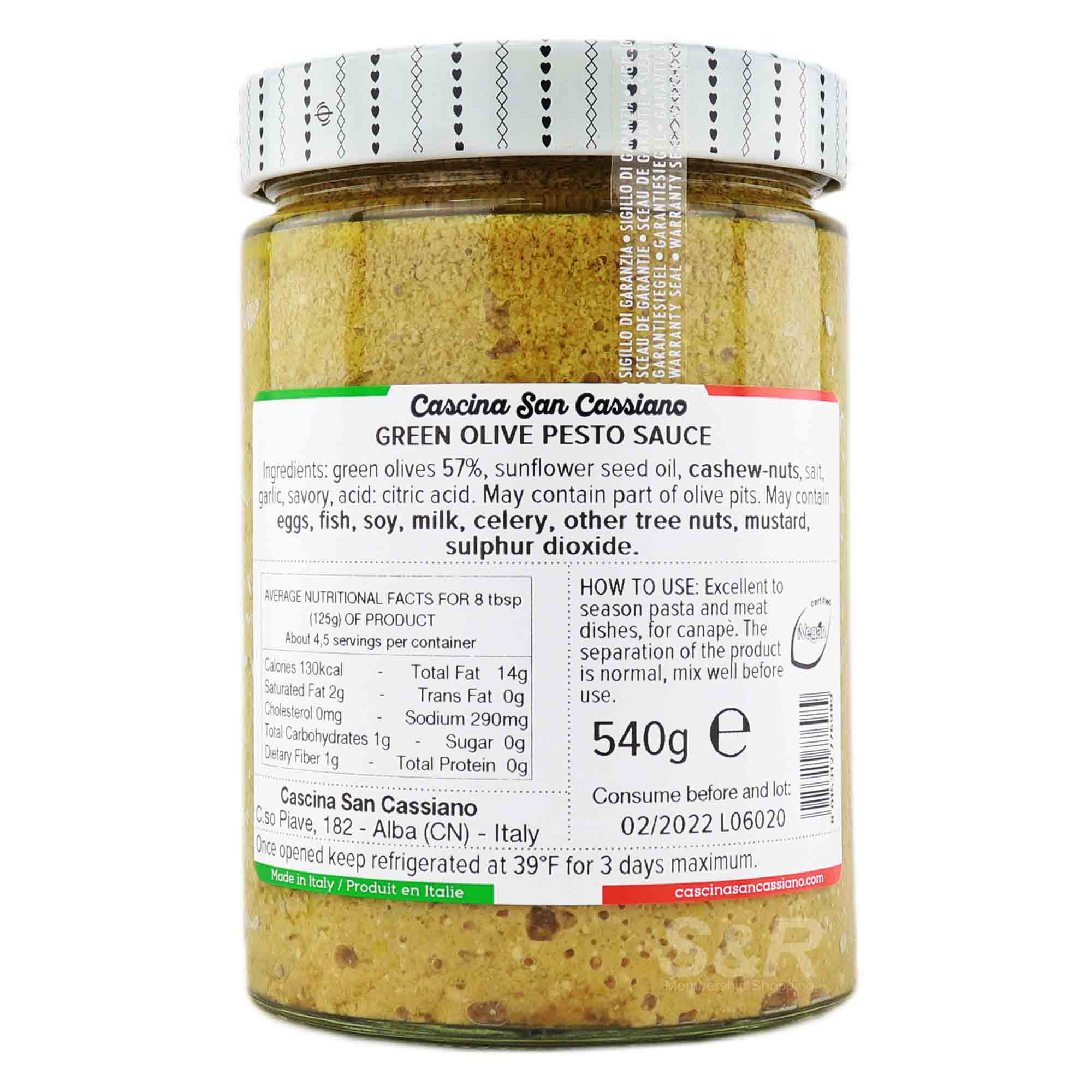 Italian Green Olive Pesto Sauce