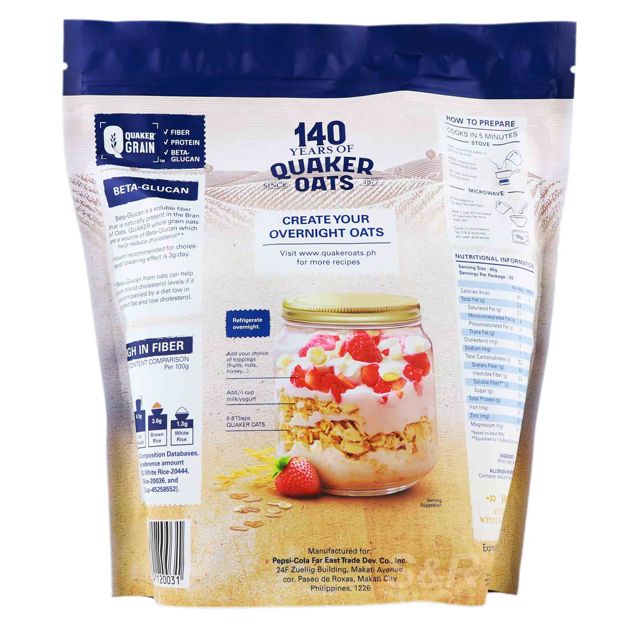 Quaker Whole Grain Rolled Oats