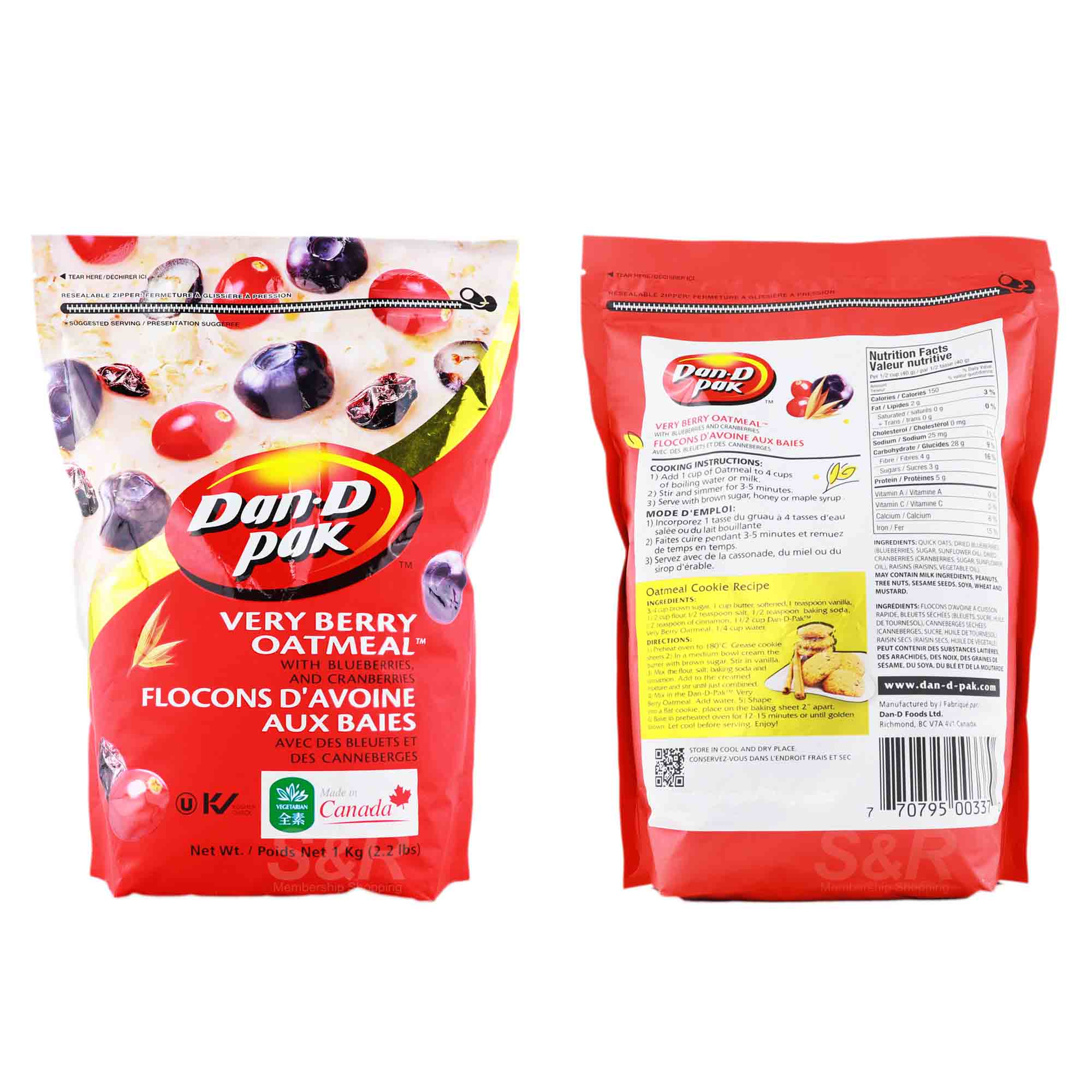 Dan-D Pak Very Berry Oatmeal