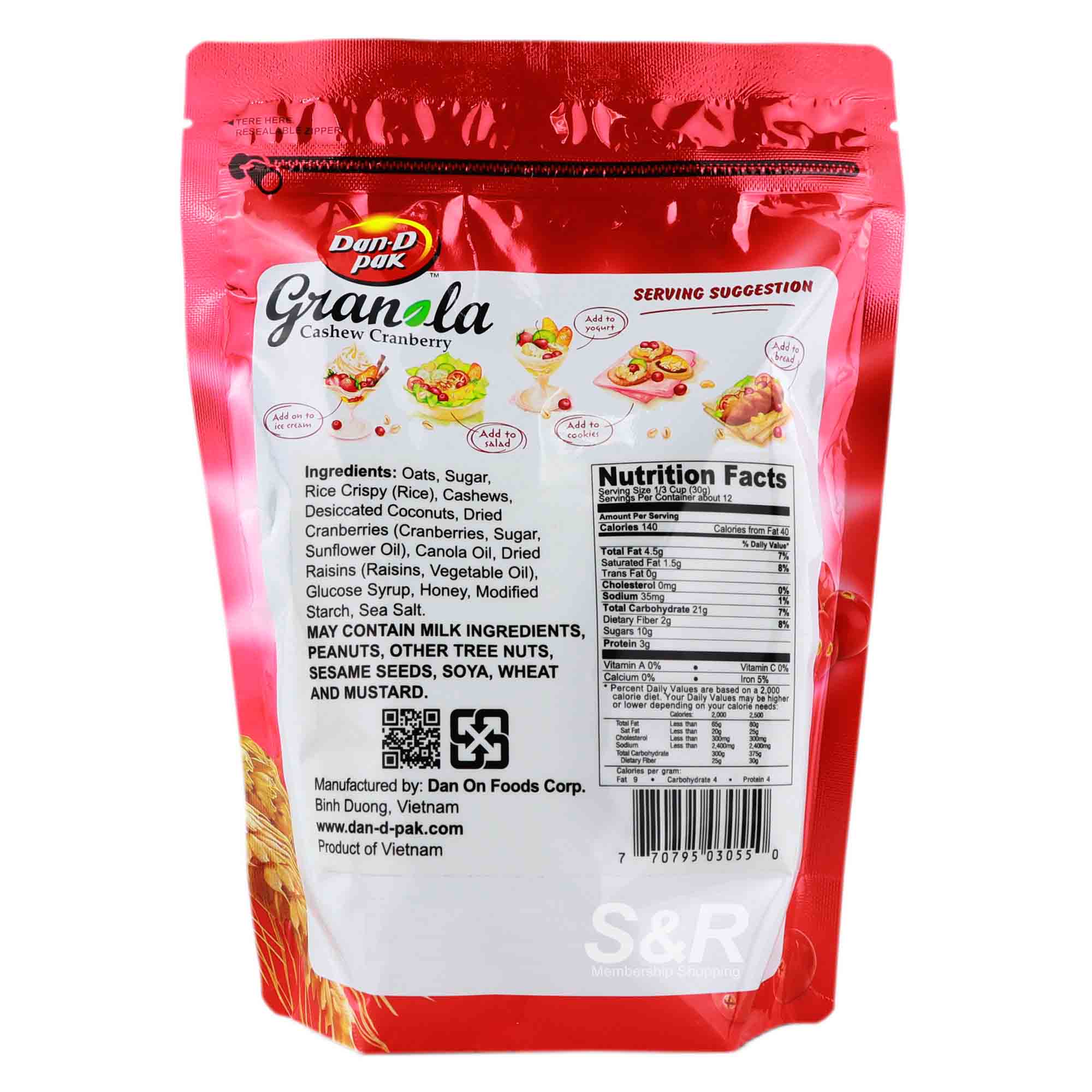 Dan-D Pak Cashew Cranberry