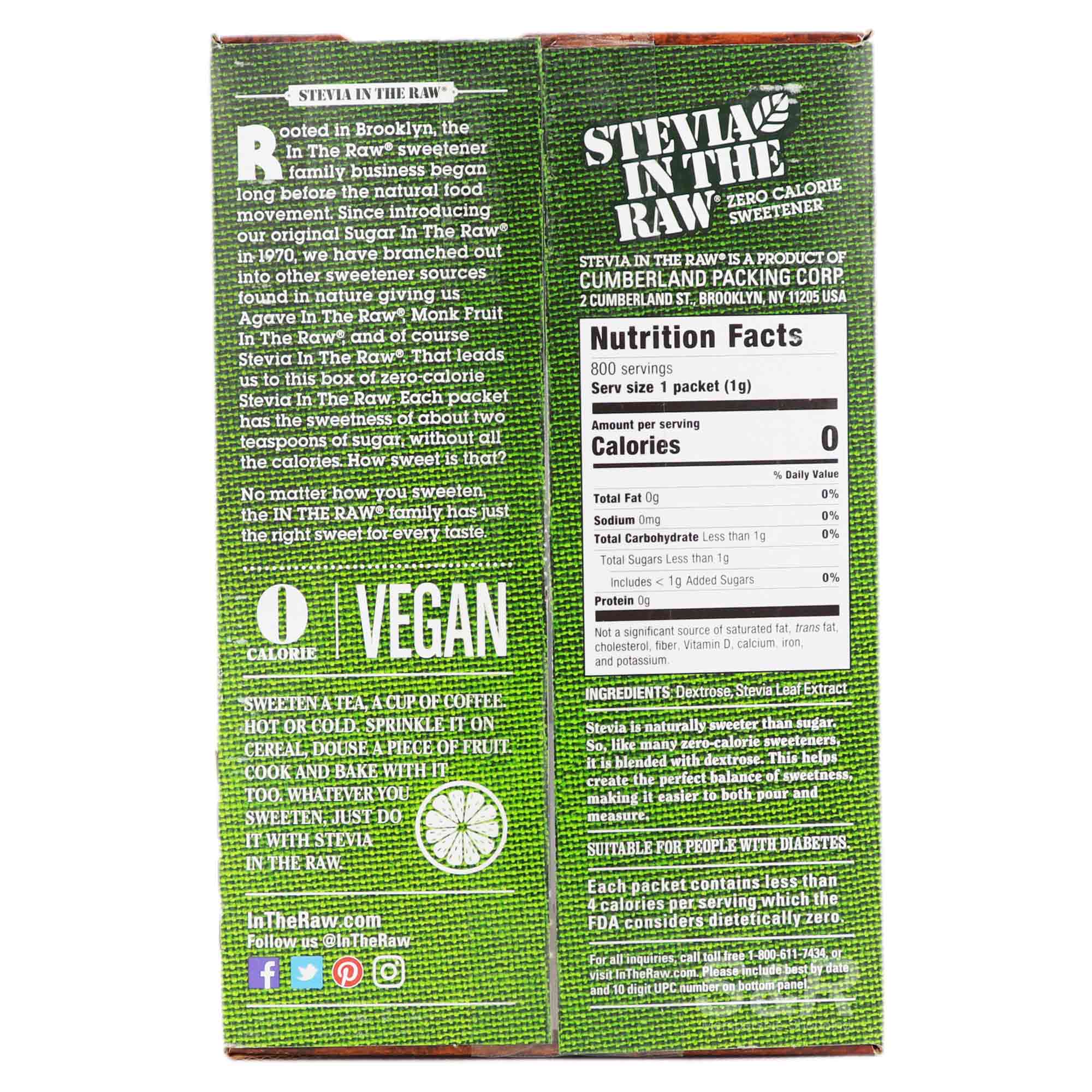 Stevia In The Raw Zero Calorie Sweetener