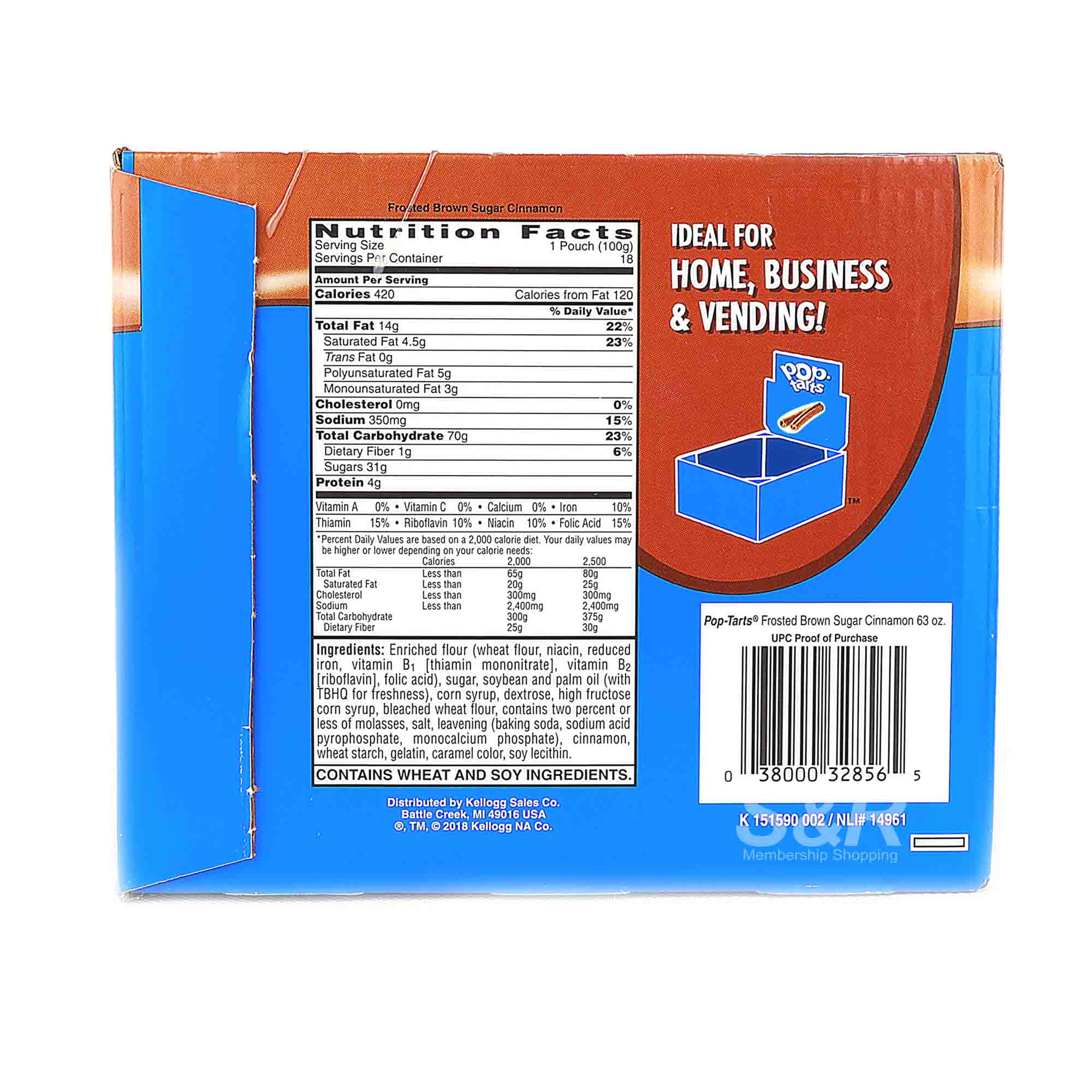Kellogg's Pop Tarts Frosted Brown Sugar Cinnamon