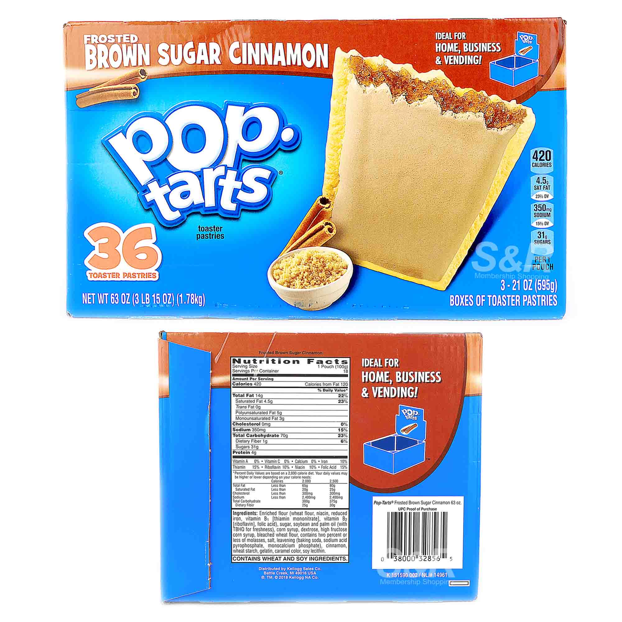 Kellogg's Pop Tarts Frosted Brown Sugar Cinnamon