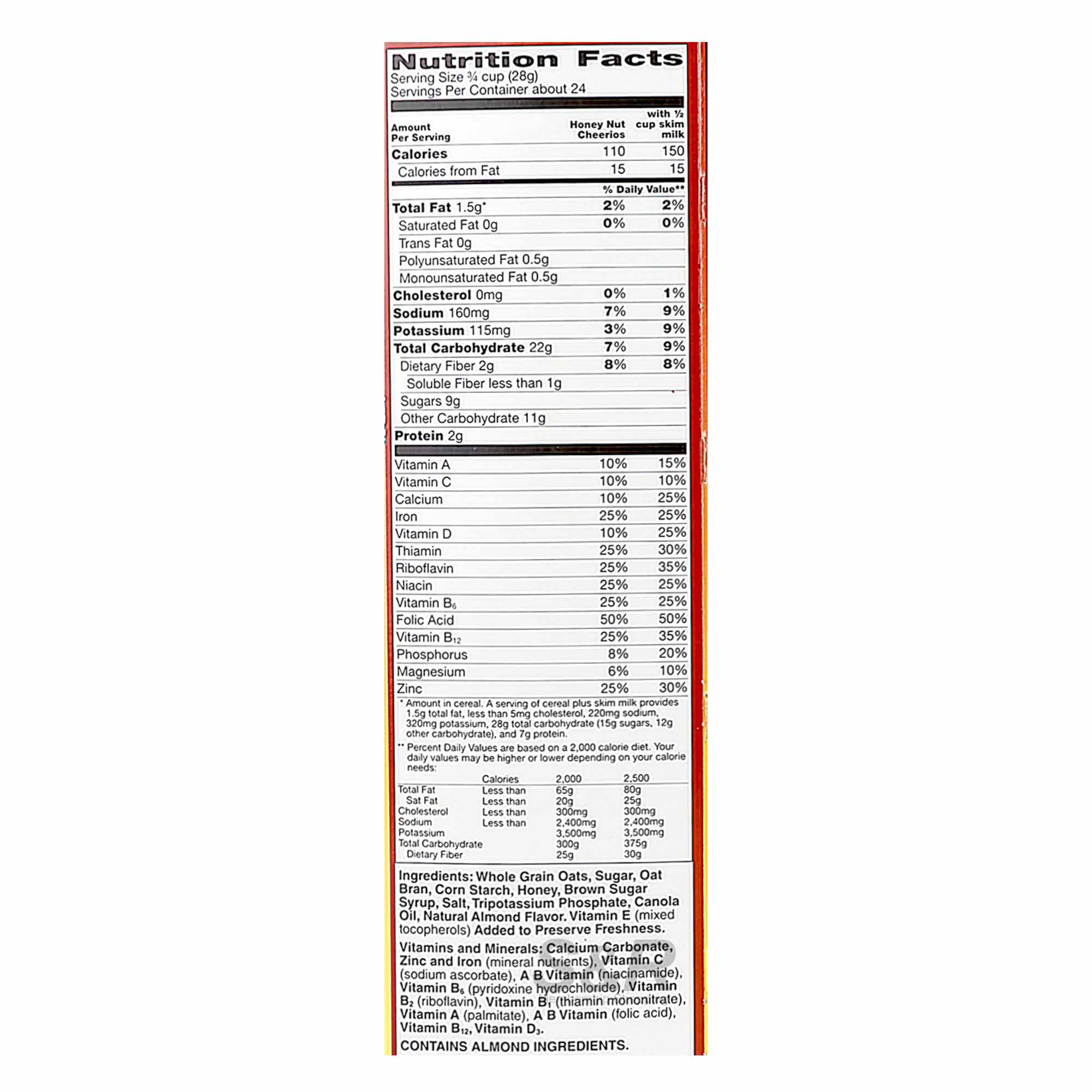 General Mills Cheerios Honey Nut Whole Grain Oat