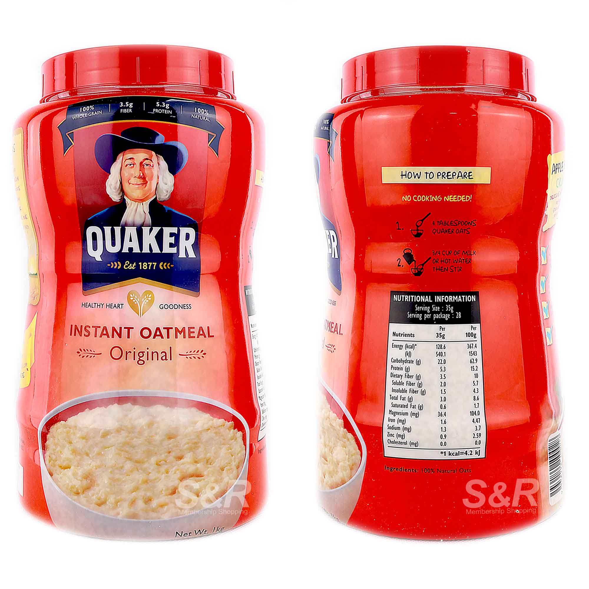 Quaker Instant Oatmeal Original 1kg