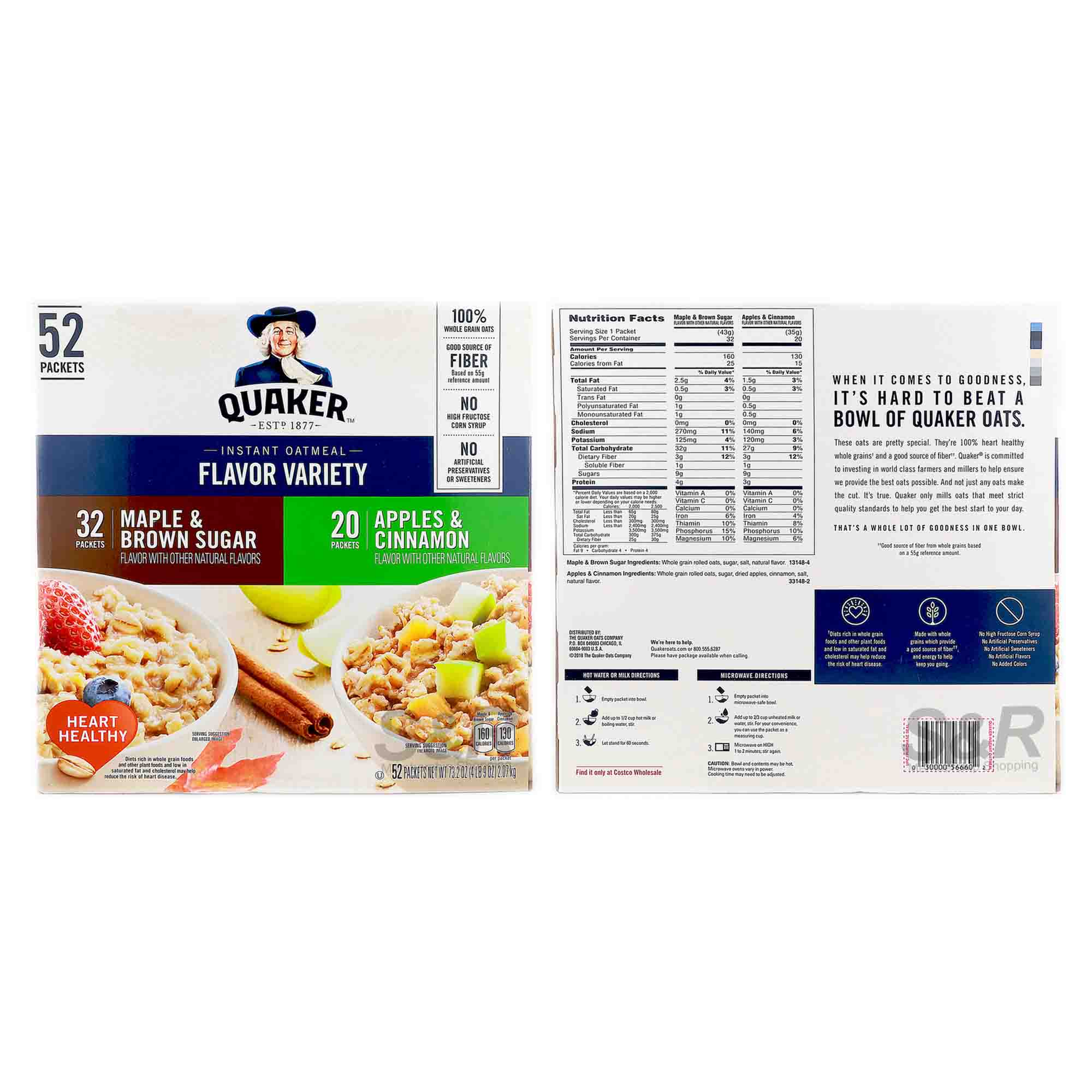 Quaker Flavor Variety Instant Oatmeal