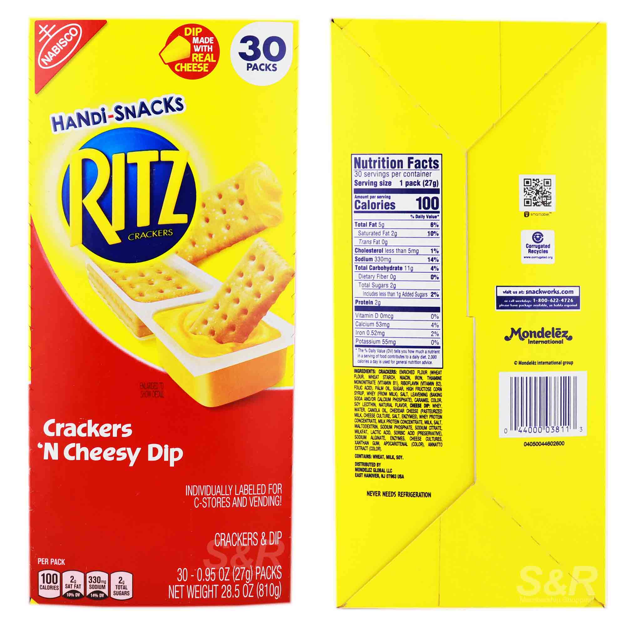 Ritz Crackers and Cheesy Dip 810g