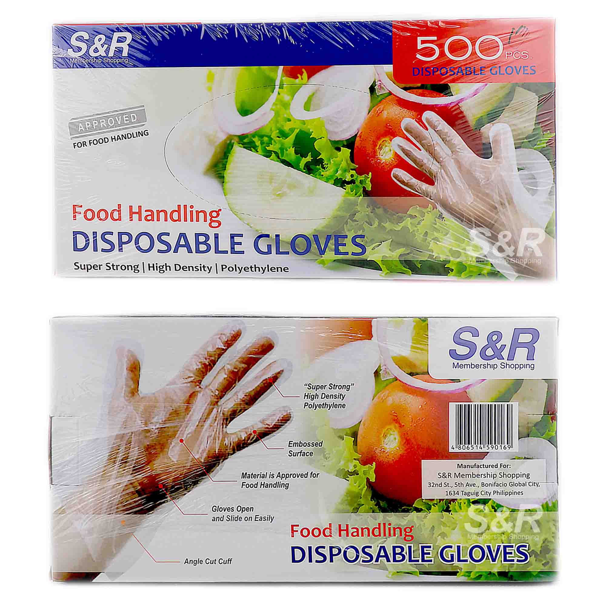 S&R Disposable Food Handling Gloves 500pcs