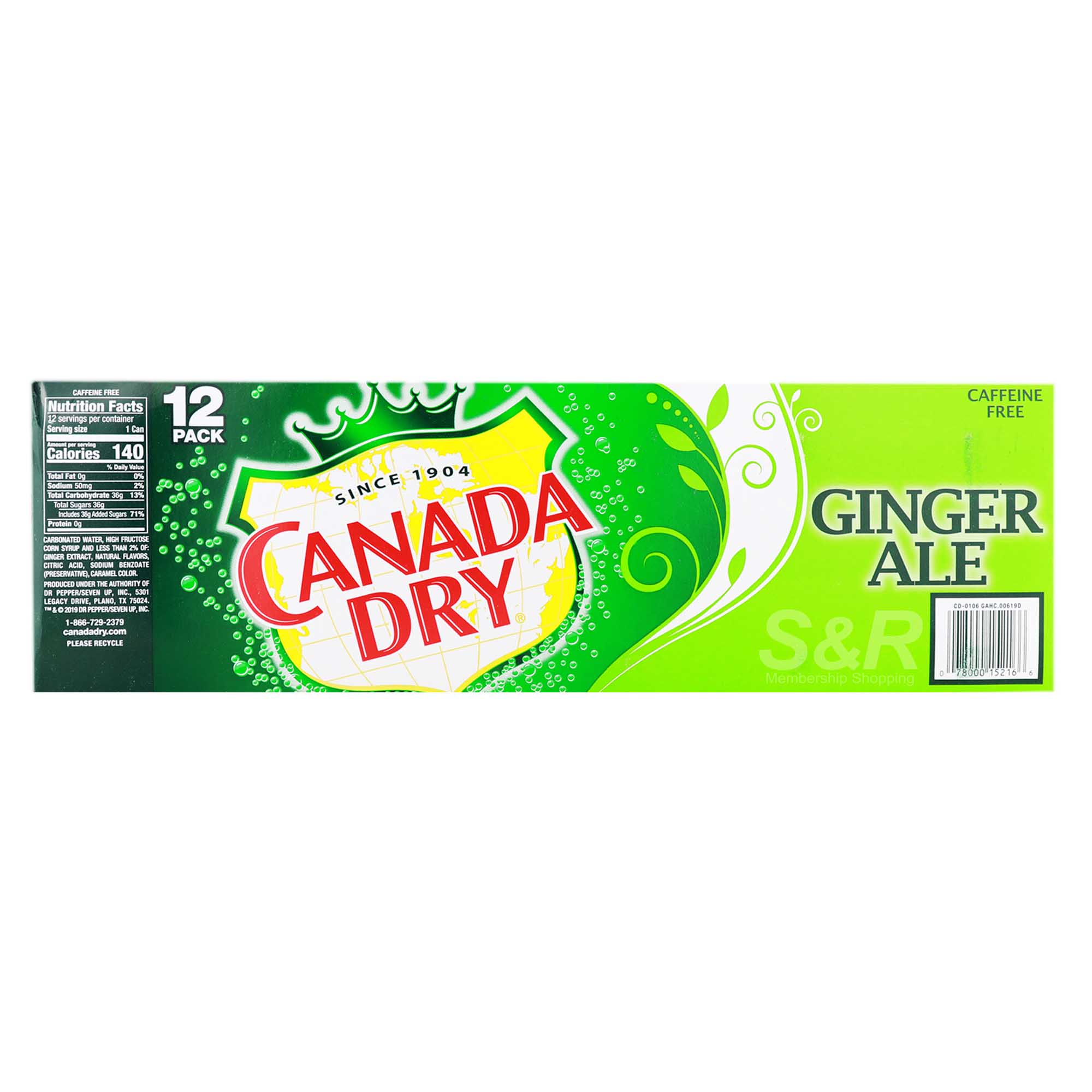 Canada Dry Ginger Ale 12 cans