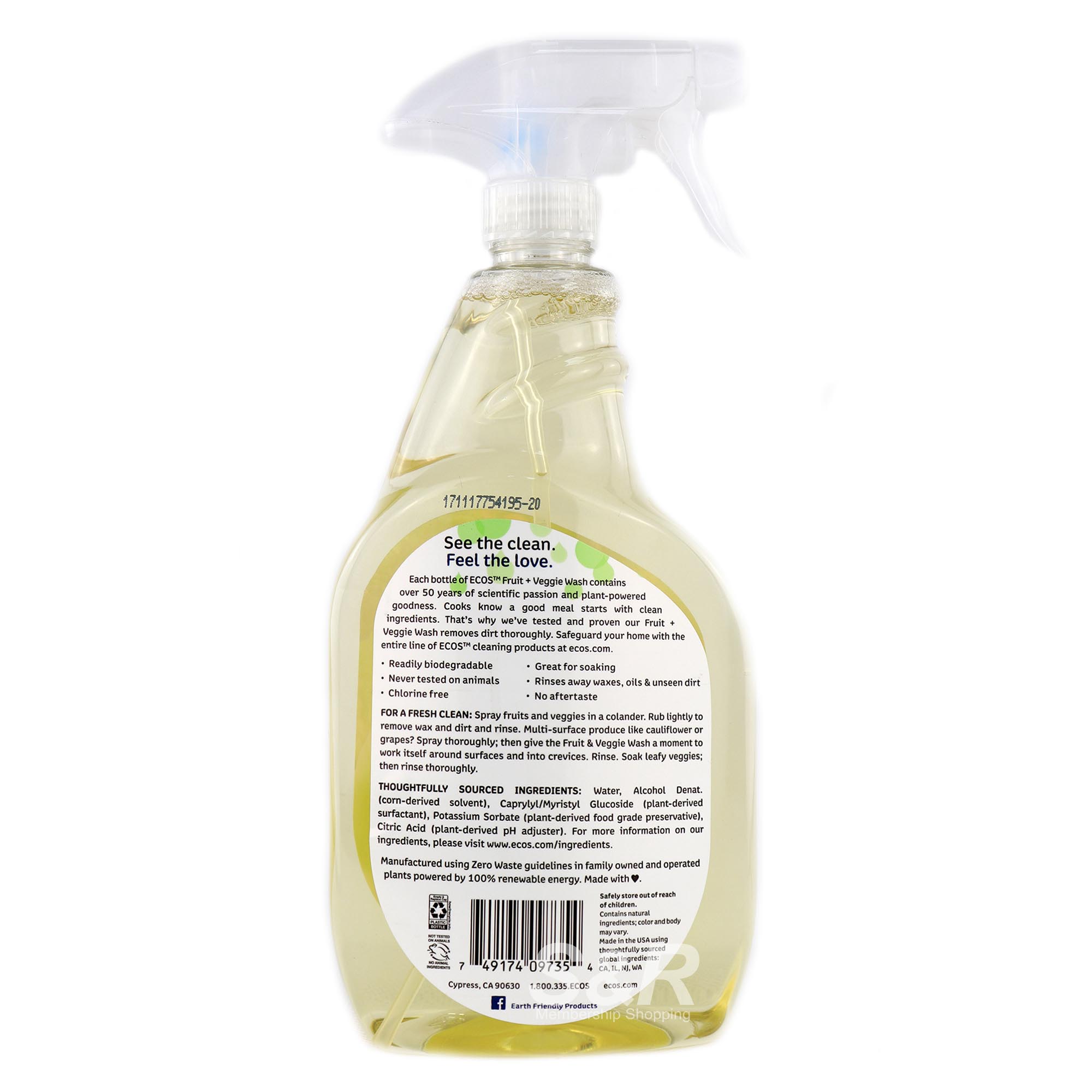 Ecos Fruit + Veggie Wash 650mL