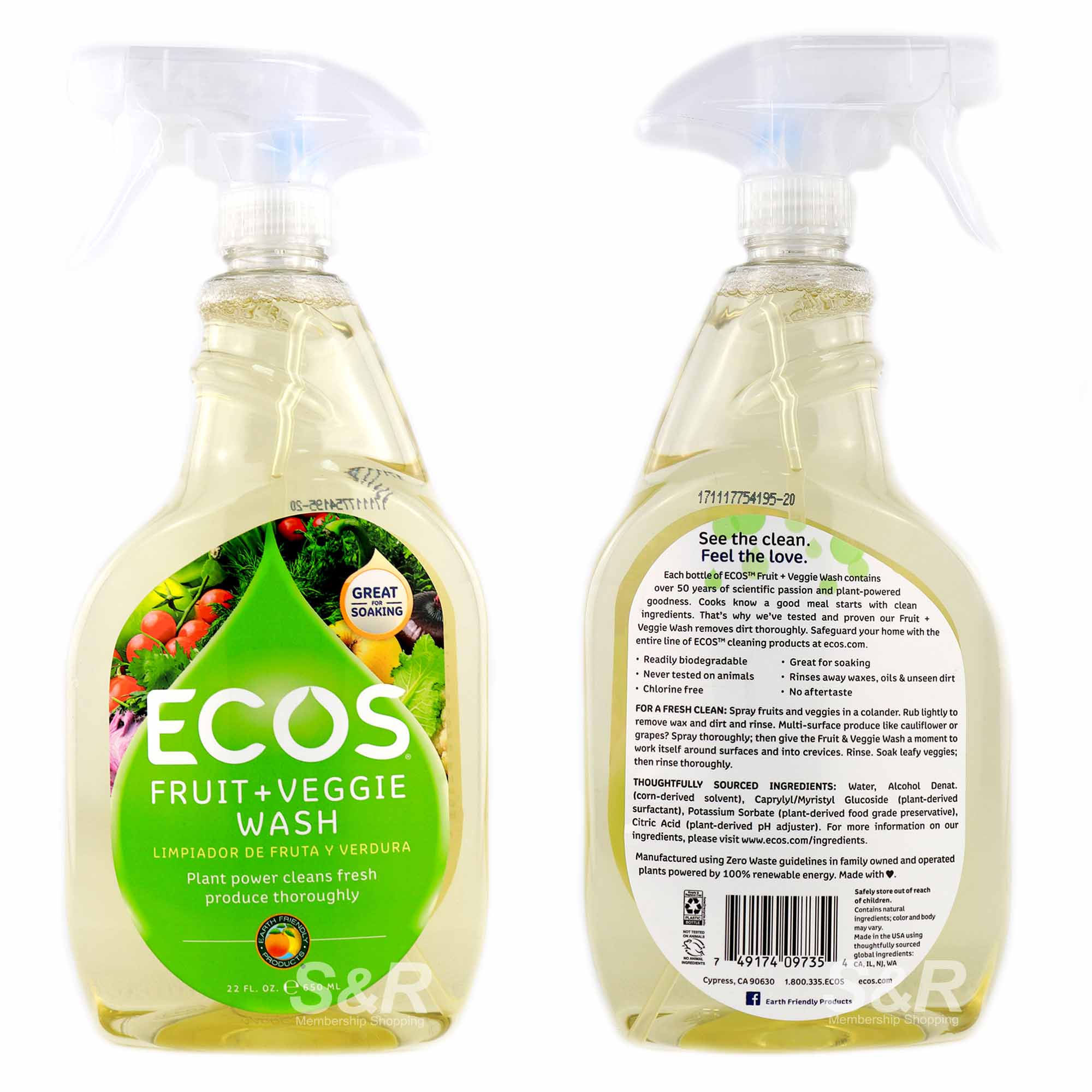 Ecos Fruit + Veggie Wash 650mL