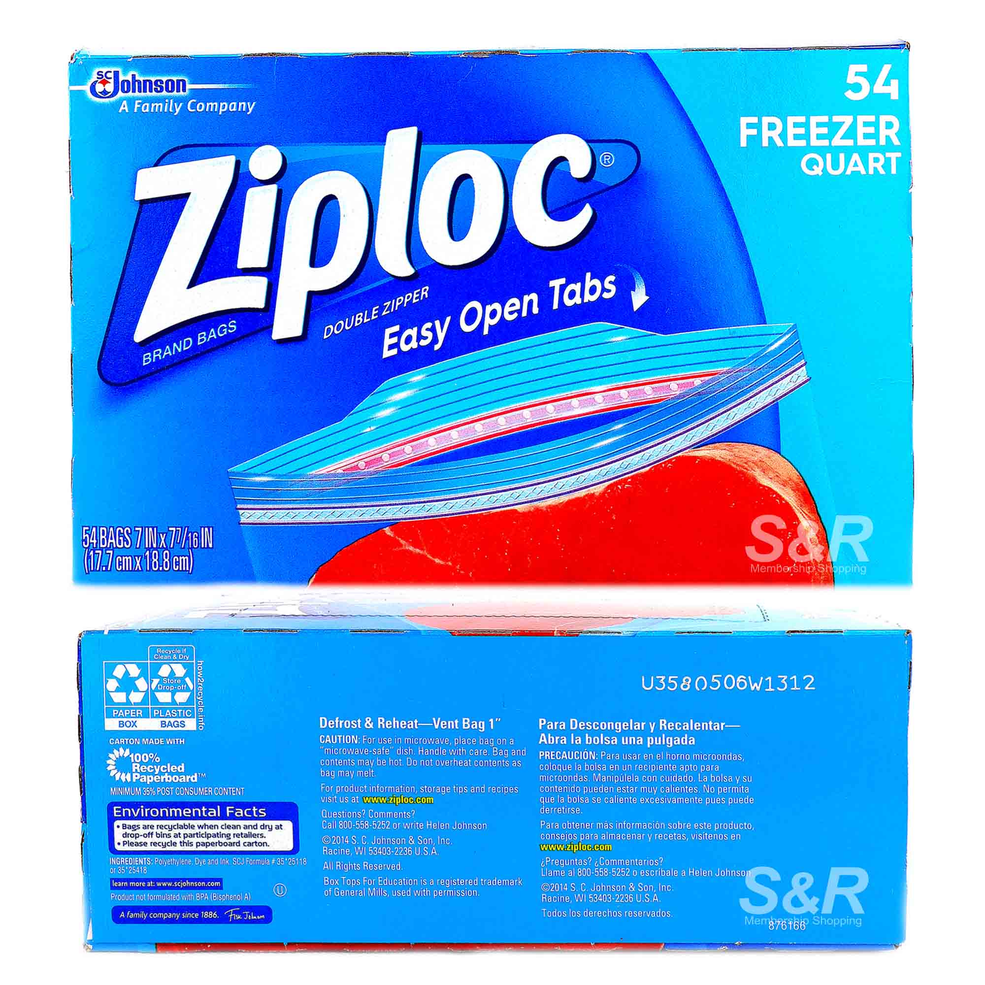 Ziploc Quart Freezer Bags