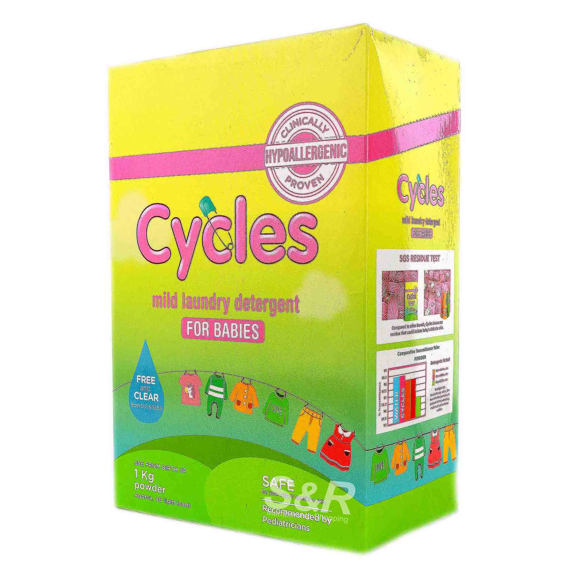Cycles Mild Powder Detergent for Babies 1kg