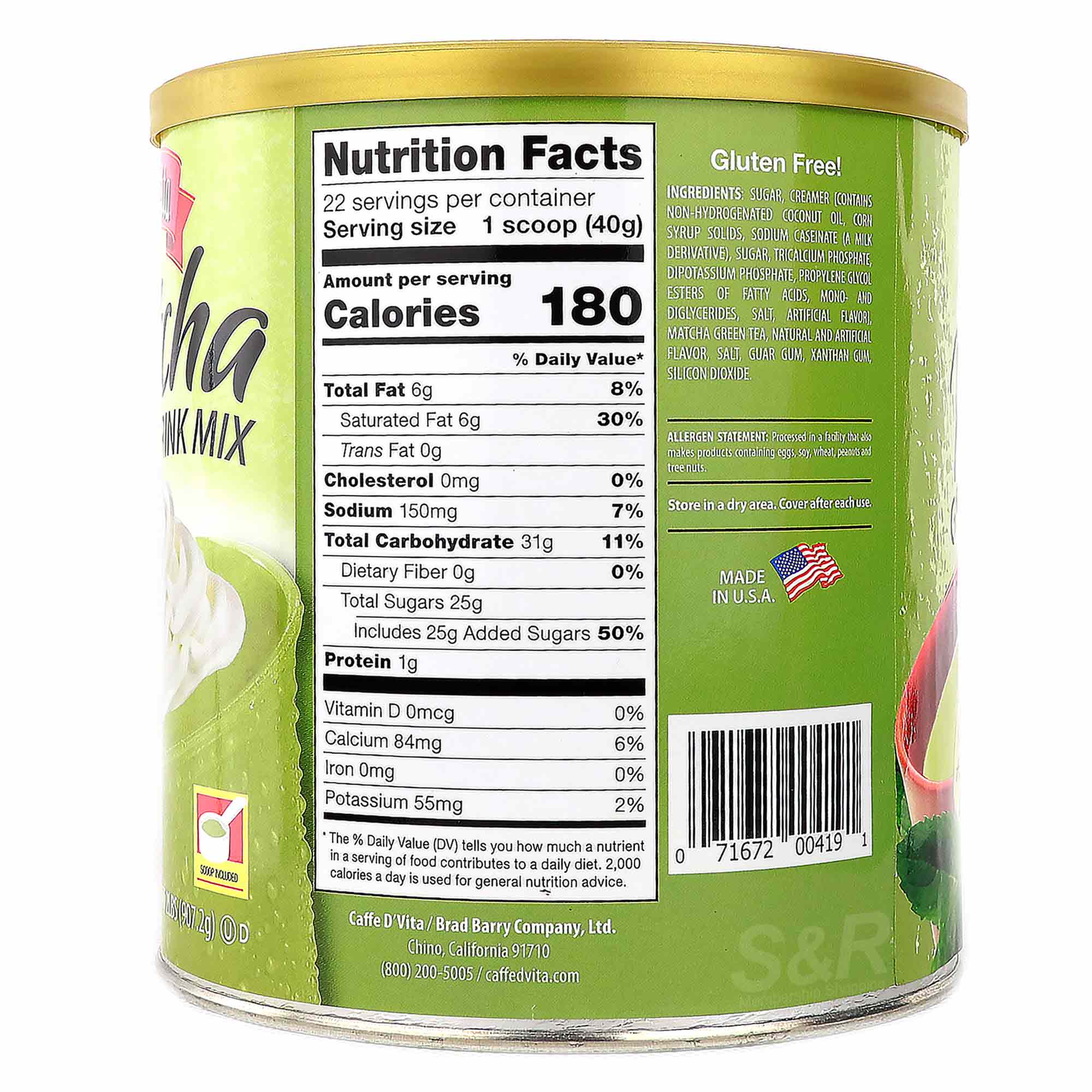 Caffe D'Vita Matcha Green Tea