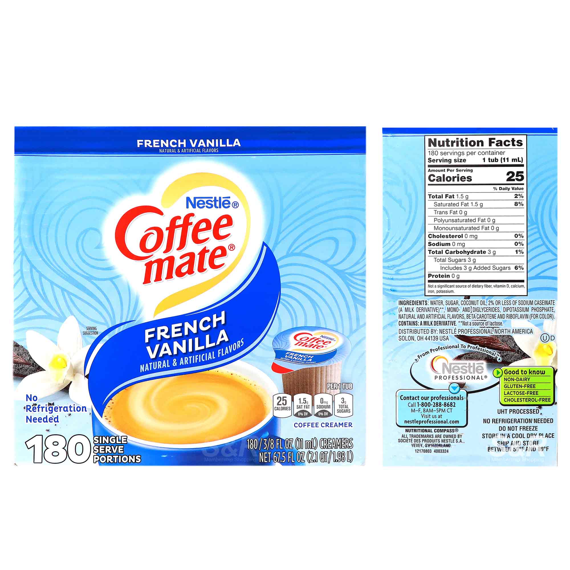 CoffeeMate French Vanilla Coffee Creamer 180 tubs