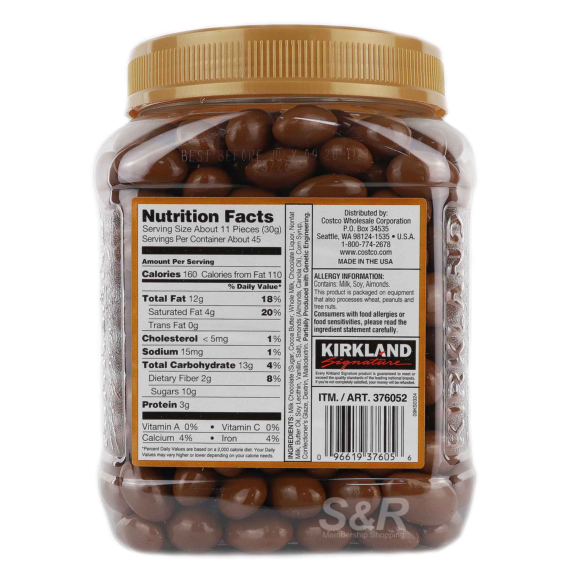 Kirkland Signature Milk Chocolate Covered Almonds