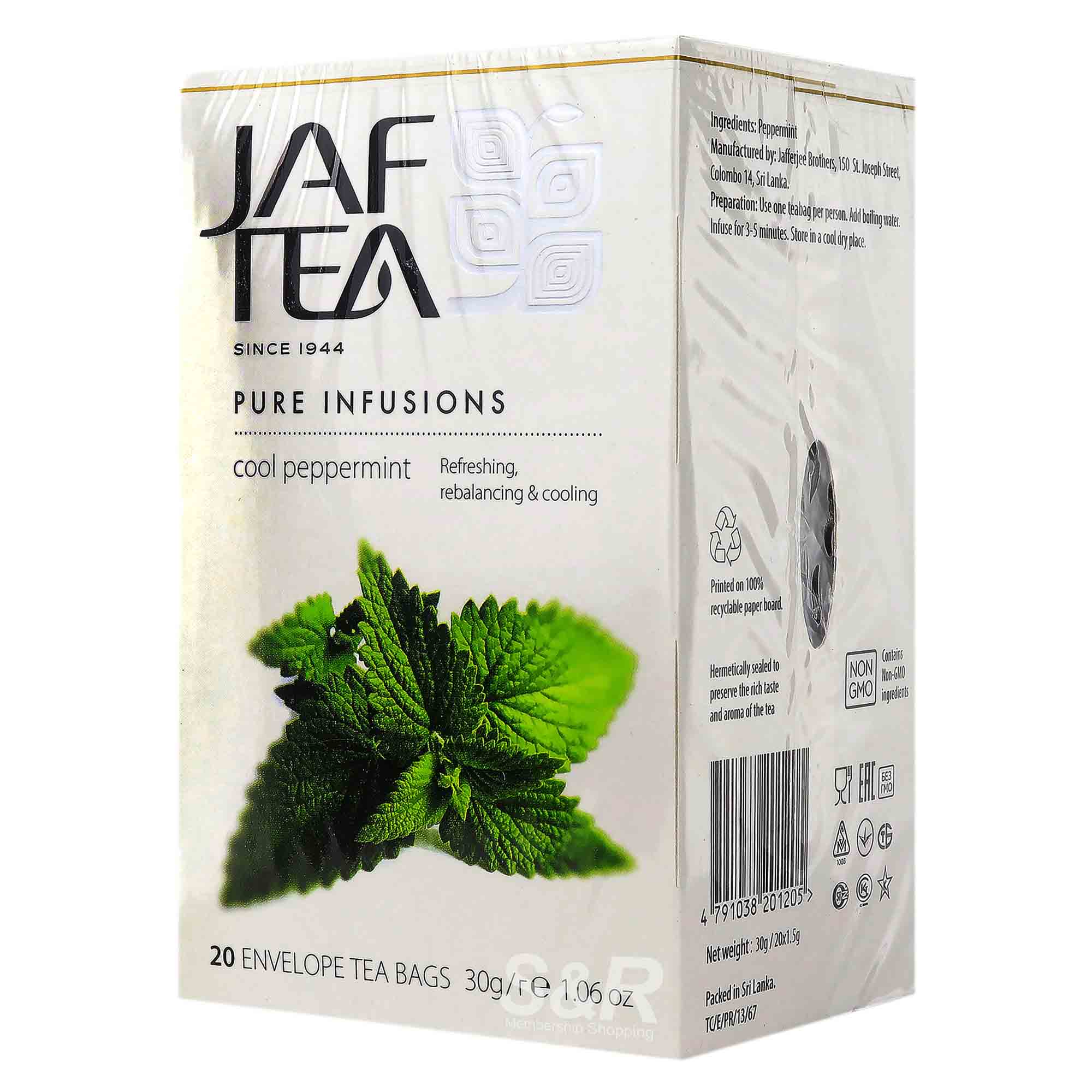 Jaf Tea Pure Infusions Cool Peppermint 20 tea bags