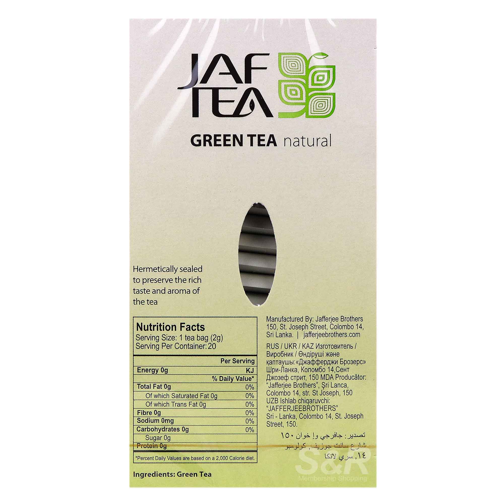 Jaf Tea Green Tea Natural