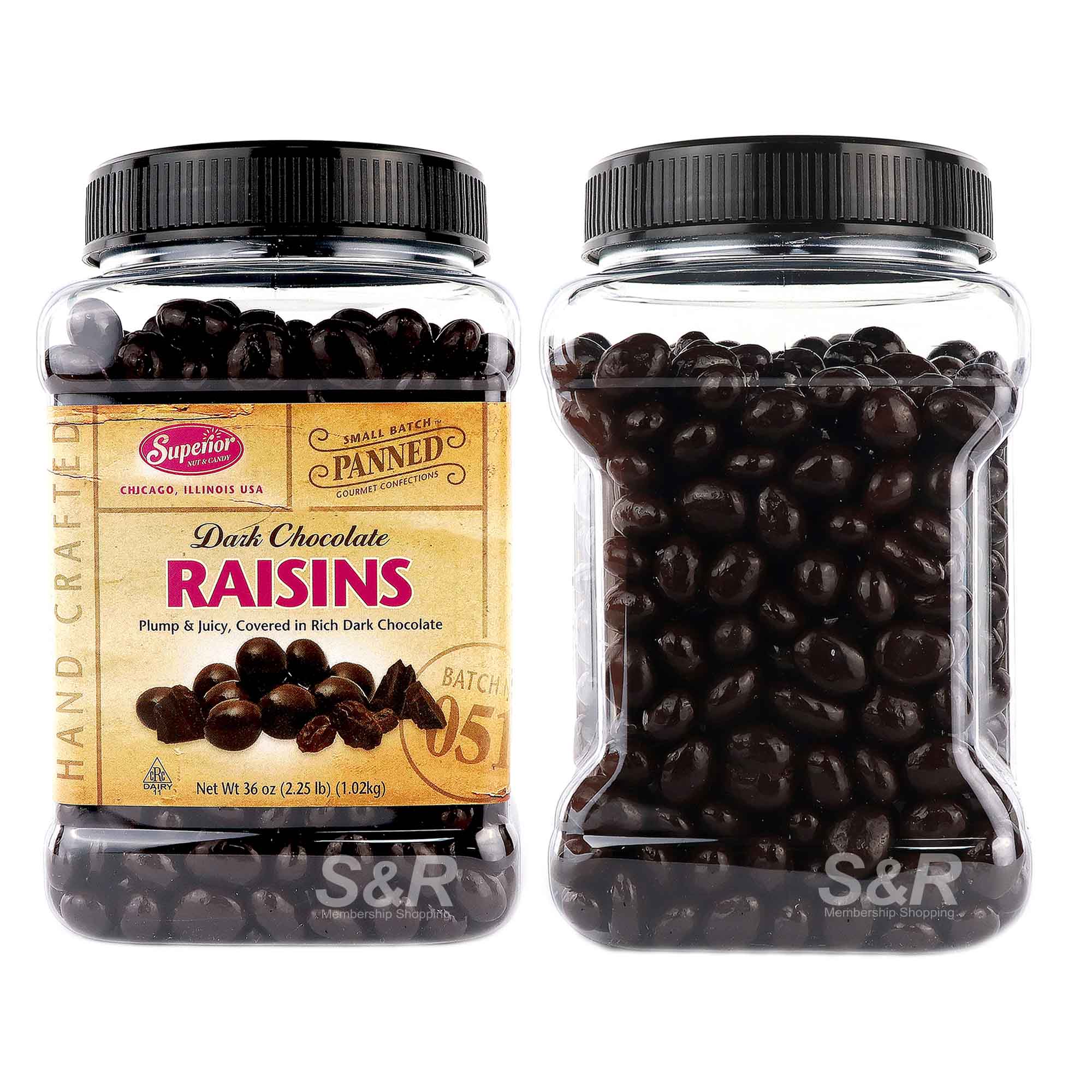 Superior Dark Chocolate Covered Raisins 1.02kg