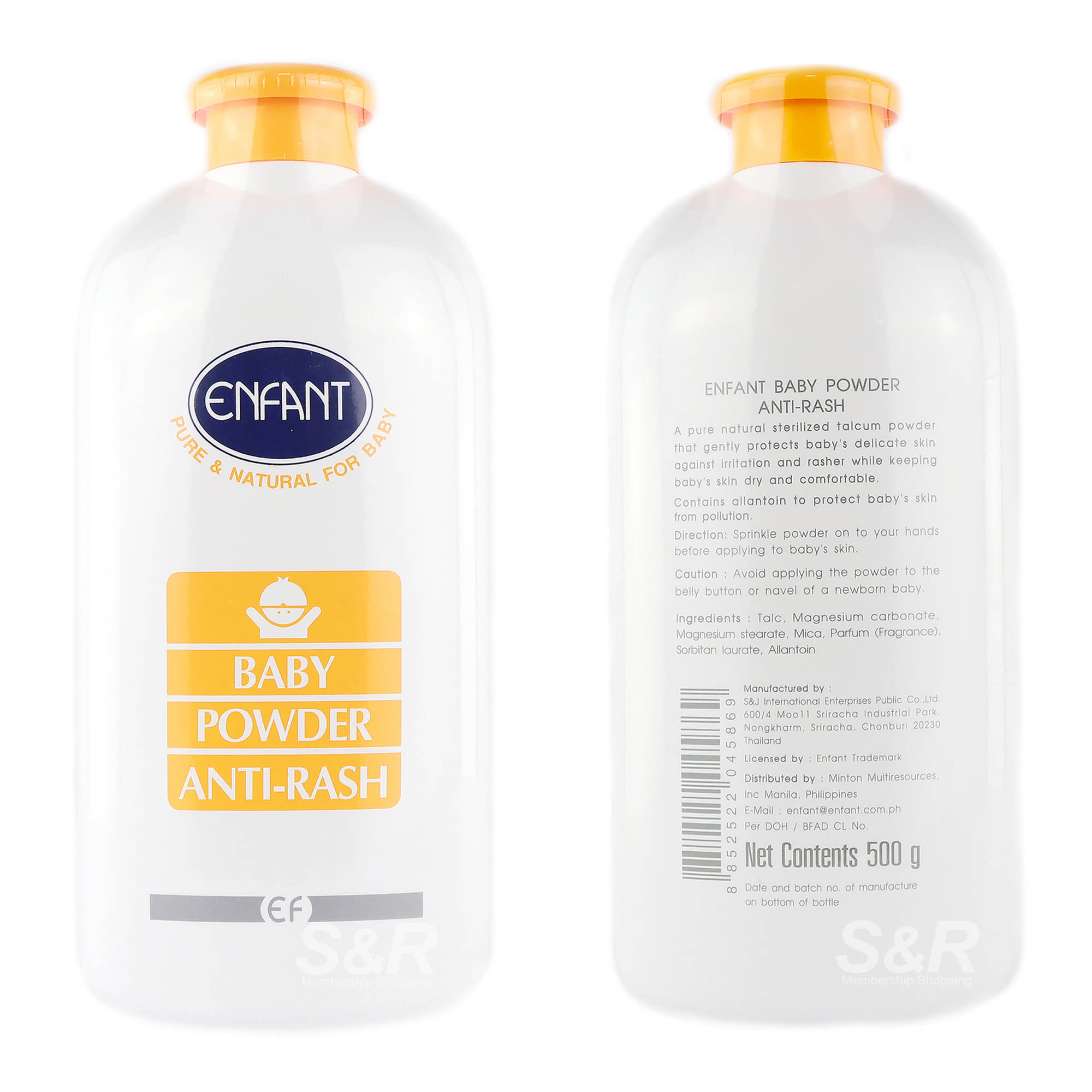 Enfant Pure and Natural Baby Powder Anti Rash 500mL