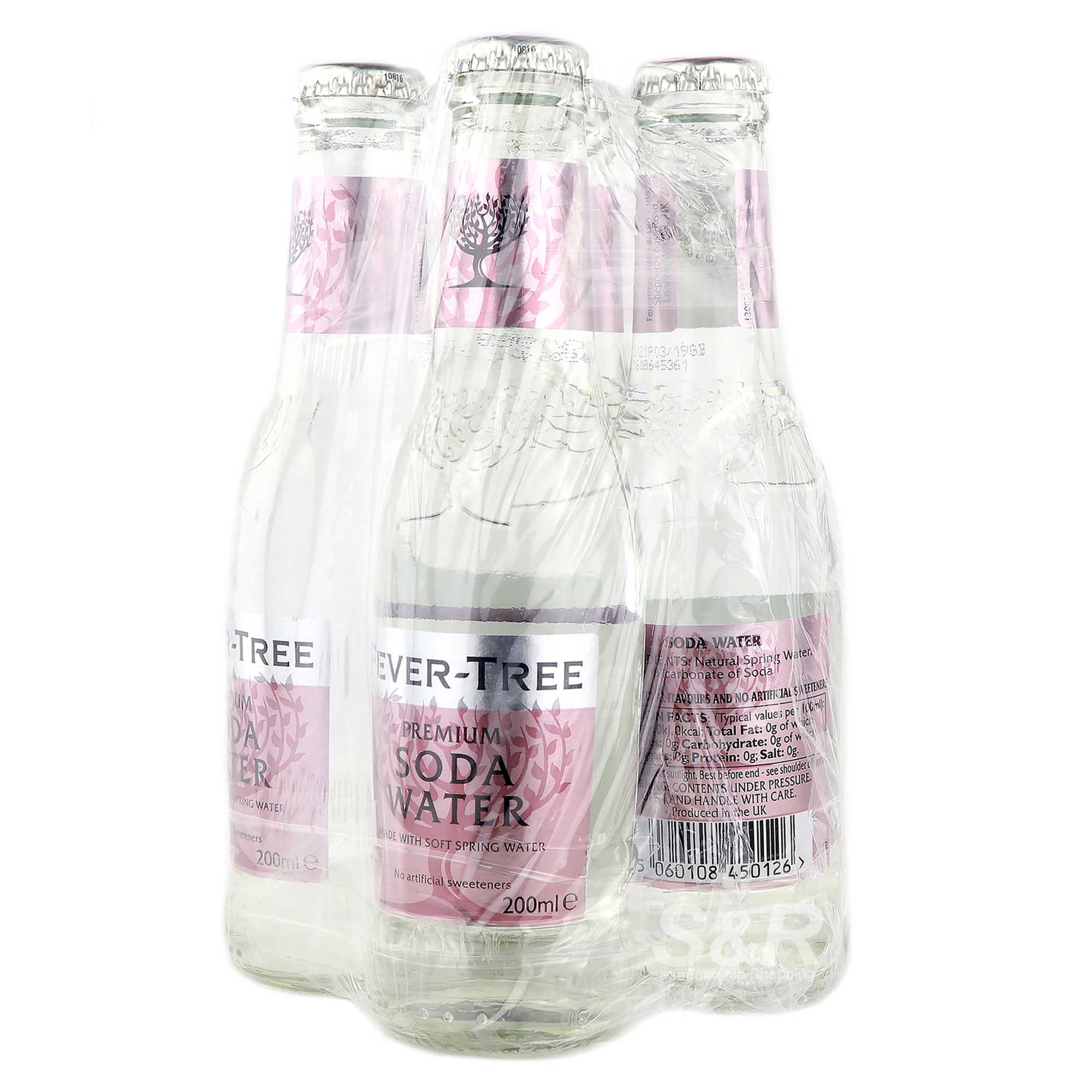 FeverTree Premium Soda Water 4 bottles