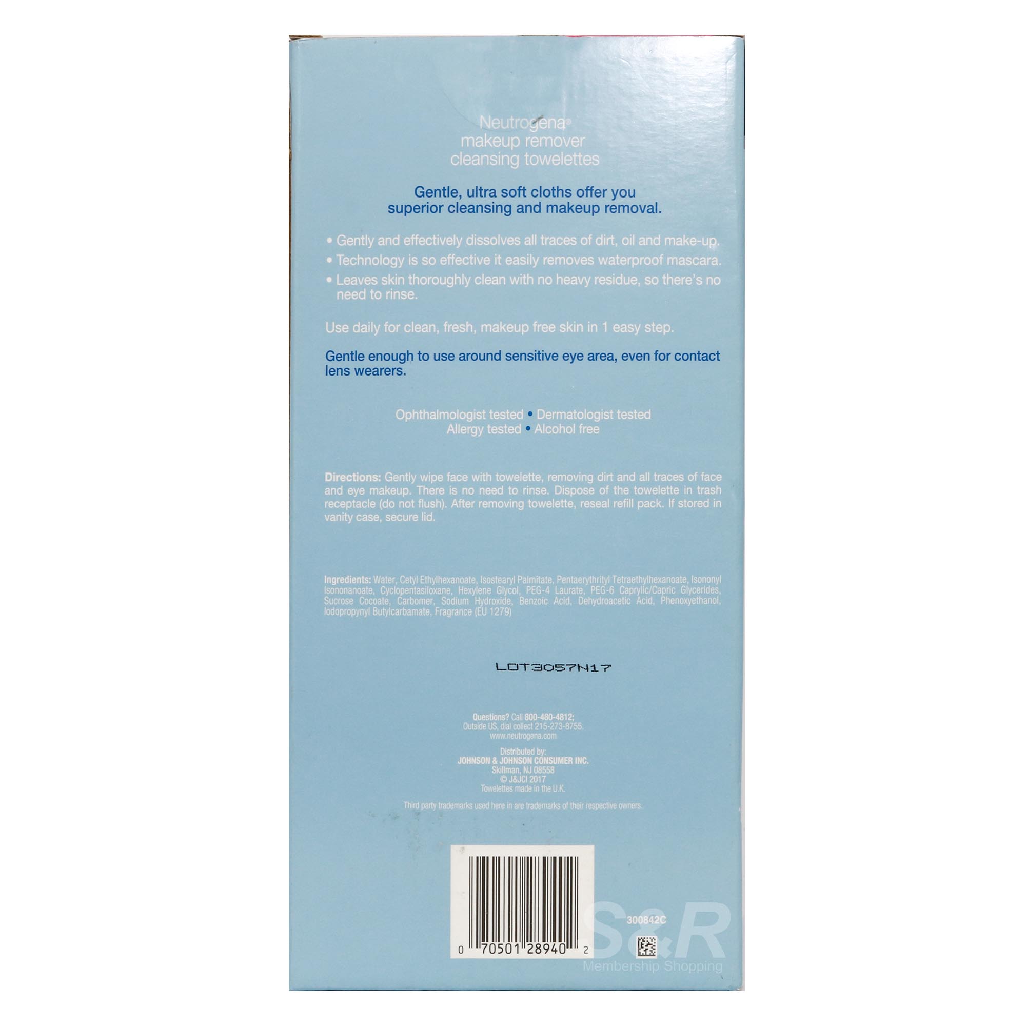 Neutrogena Makeup Remover Cleansing Towelettes Refill Pack 125pcs