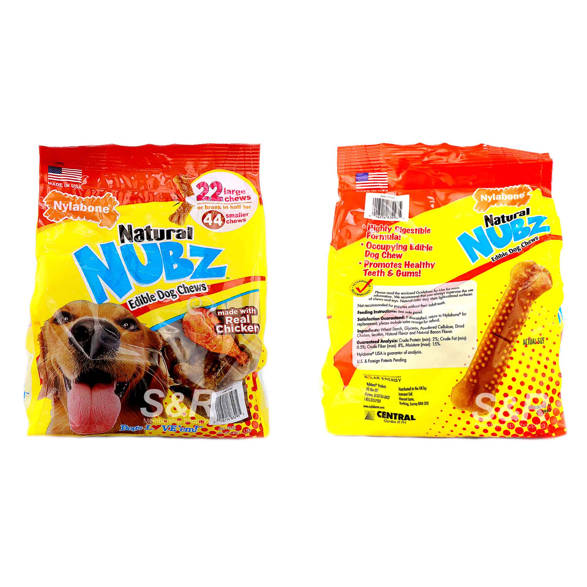 Nylabone Natural Nubz Edible Dog Chews