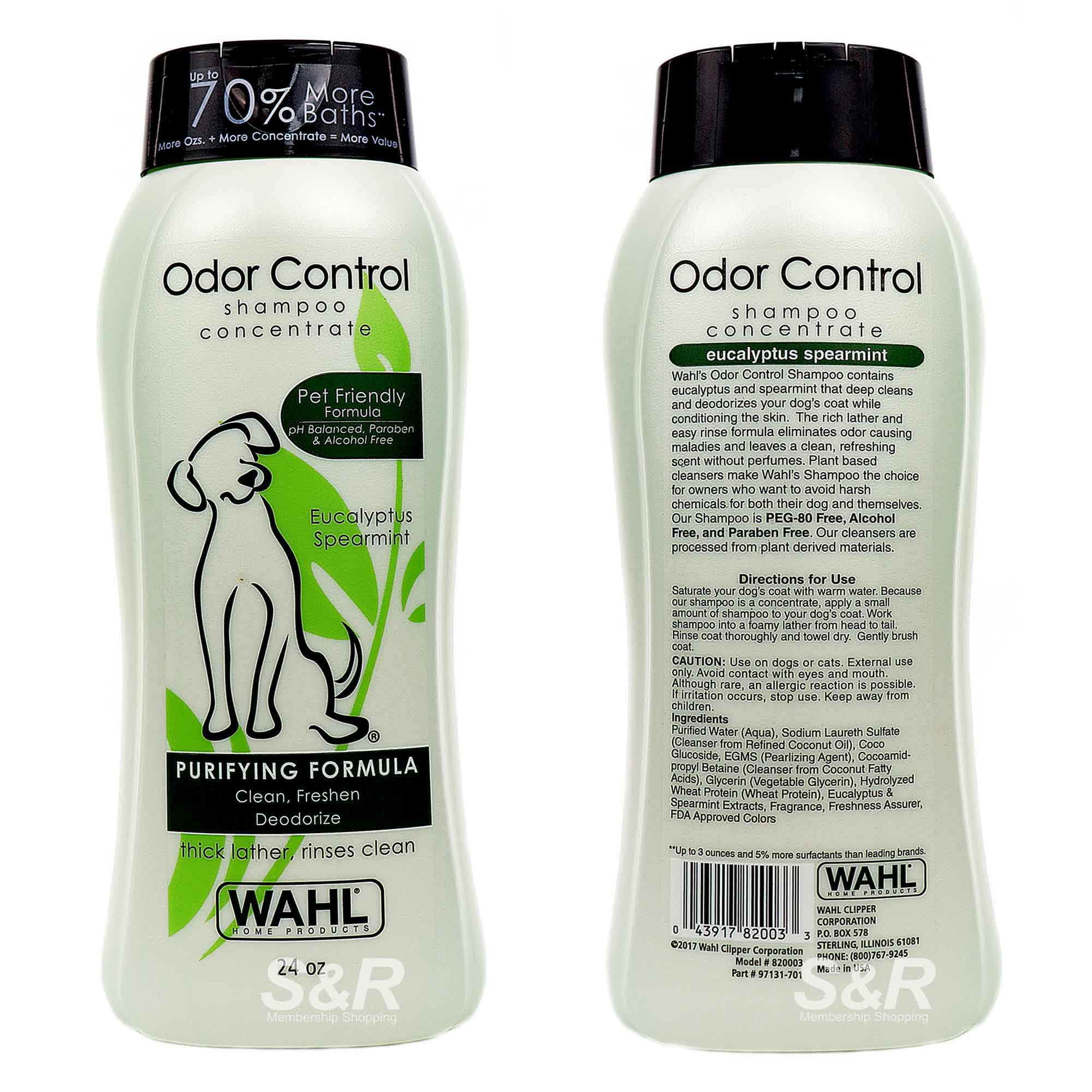 Wahl Odor Control Concentrate Dog Shampoo 24oz