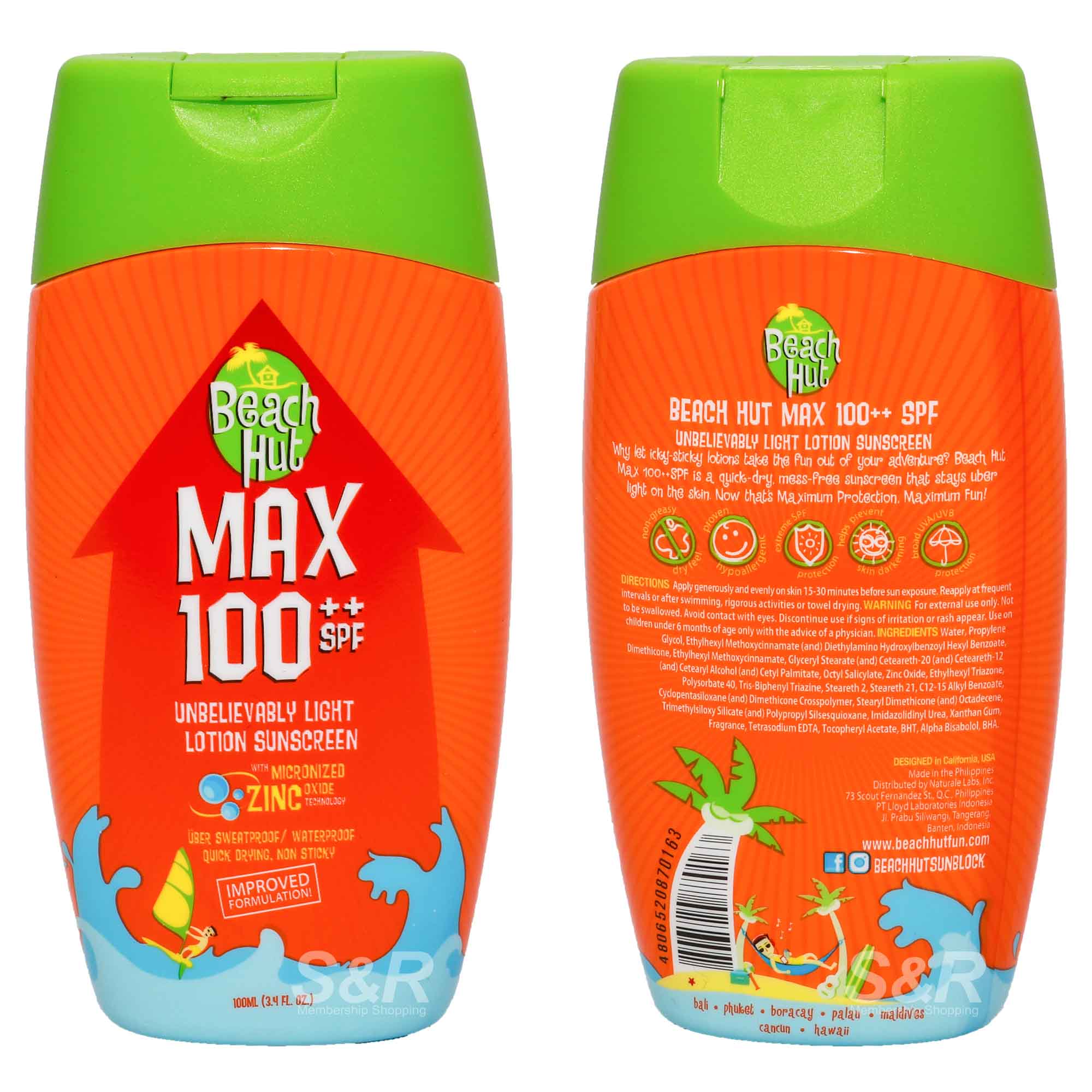 Beach Hut Max 100++ SPF Lotion Sunscreen 100mL
